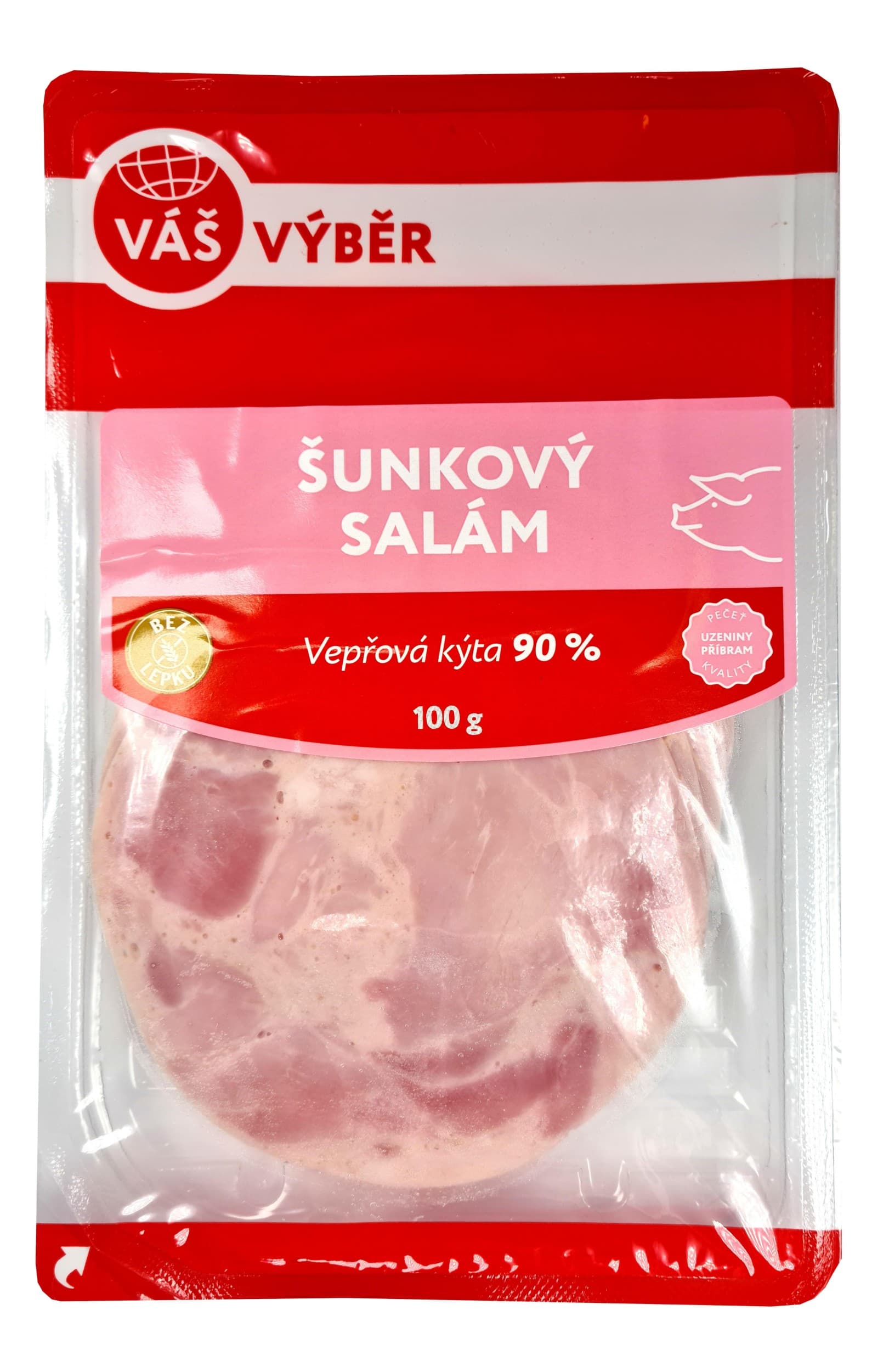 Váš Výběr Šunkový salám krájený 90 % 100g