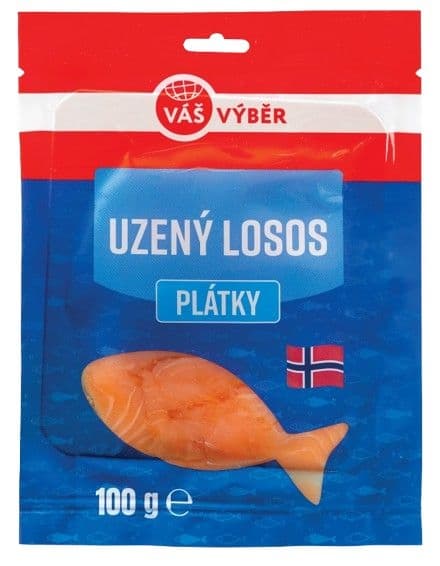 Váš Výběr Losos uzený plátky  100g