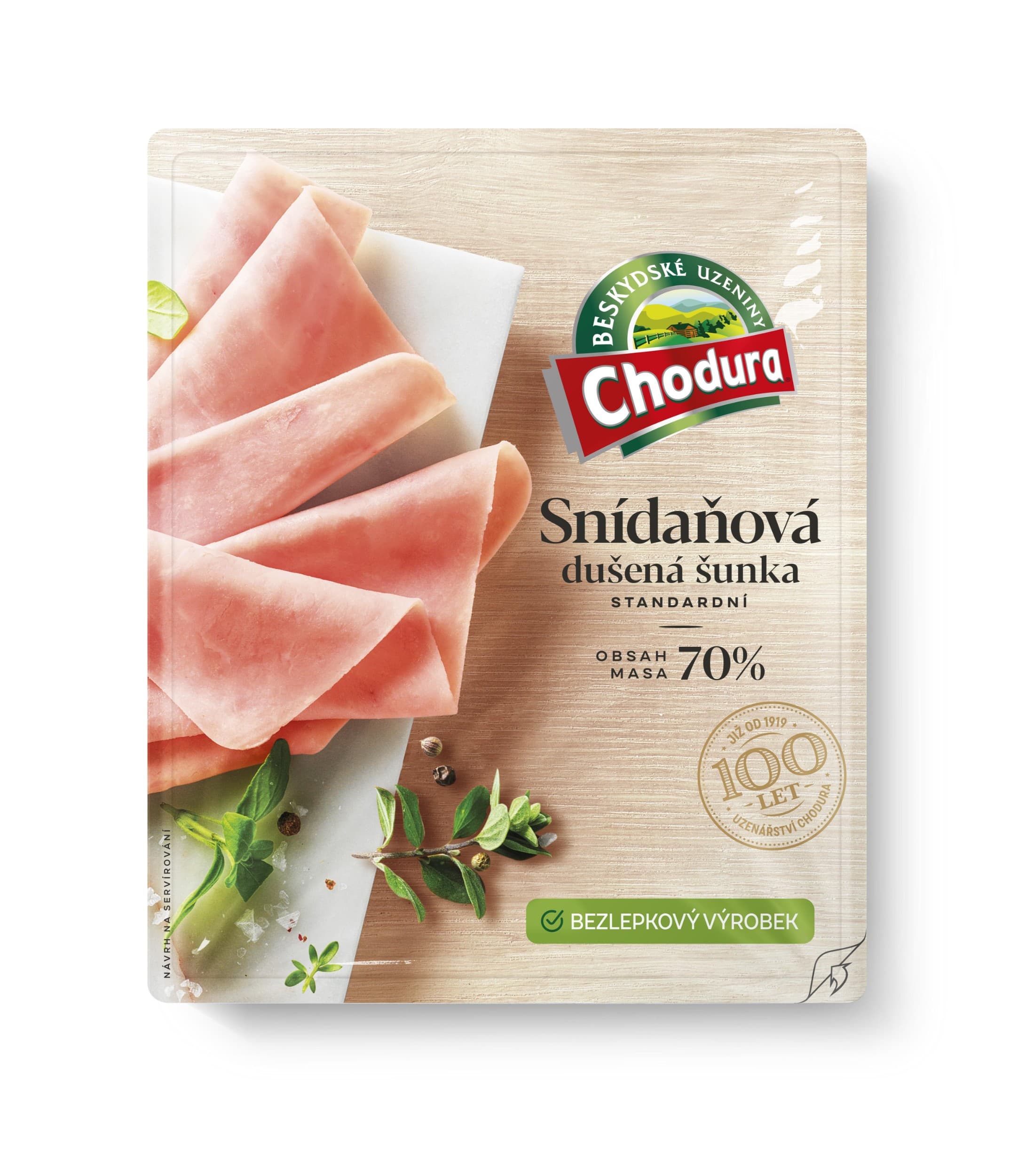 Chodura Snídaňová dušená šunka standardní 100 g