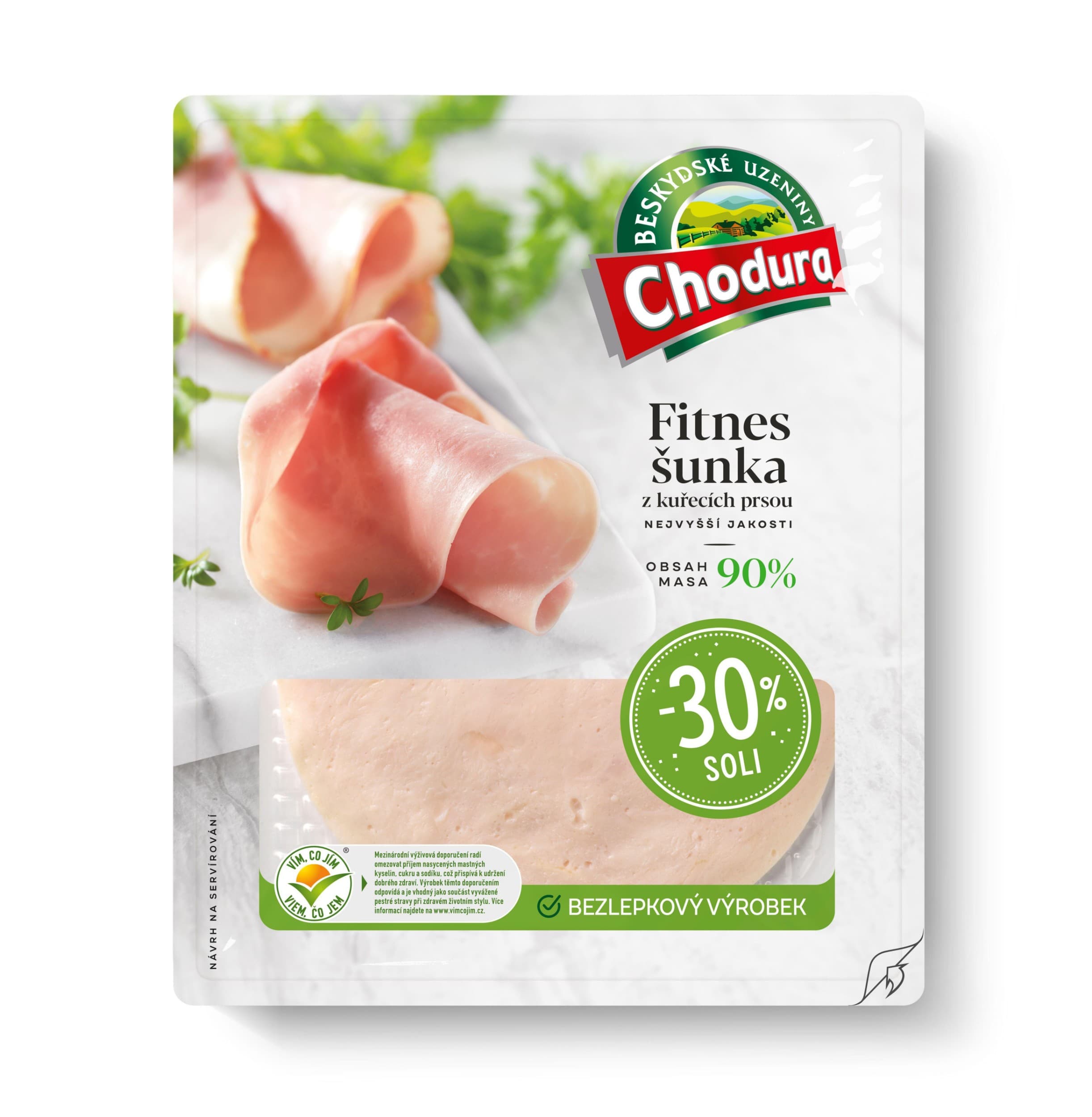Chodura Fitnes šunka z kuřecích prsou se sníženým obsahem soli 100g