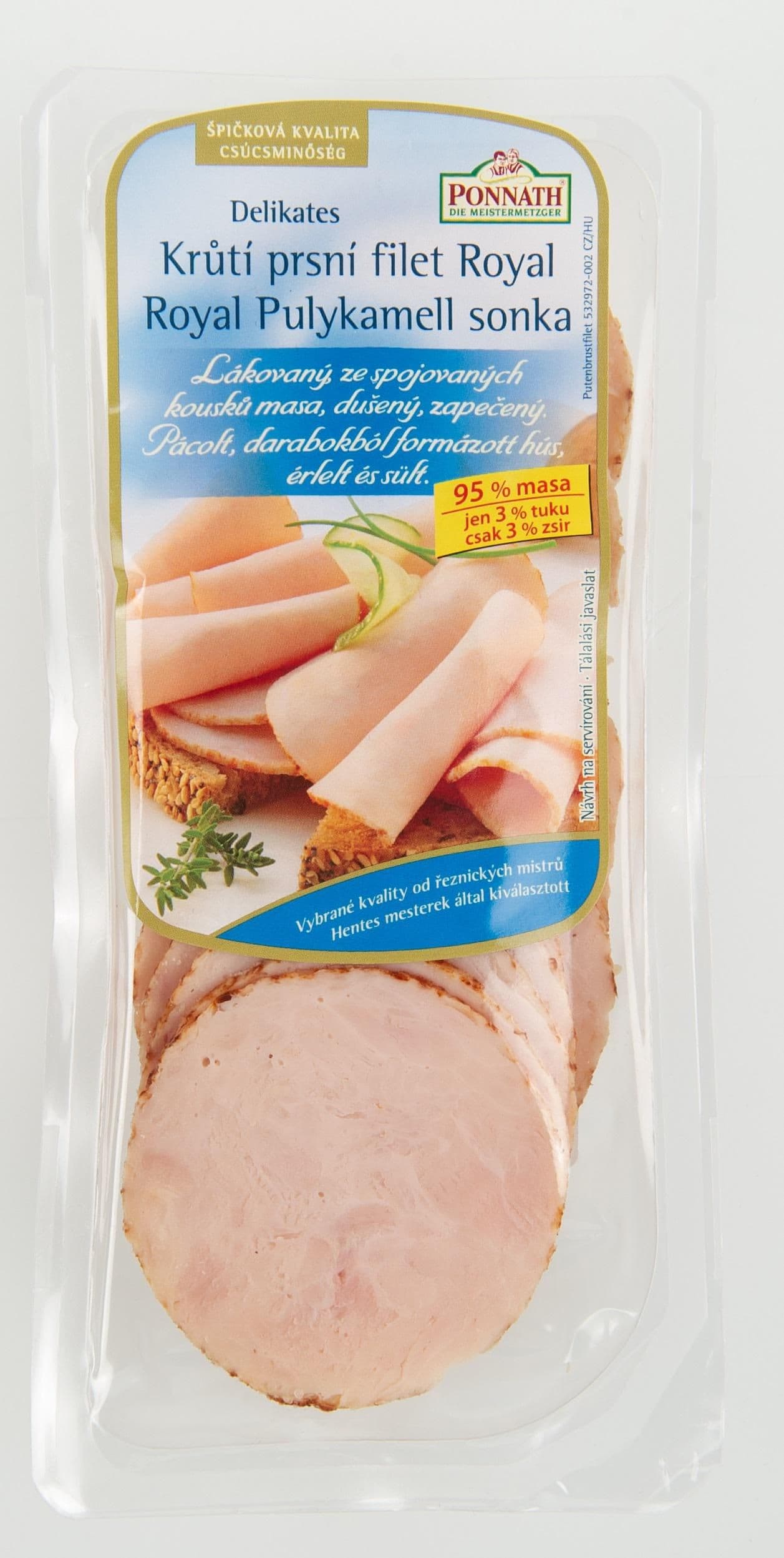Ponnath DIE MEISTERMETZGER Krůtí prsní filet Royal Delikates 125g