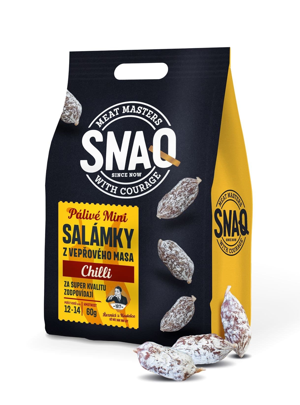 Kostelecké Uzeniny Snaq Mini salámky s chilli 60 g