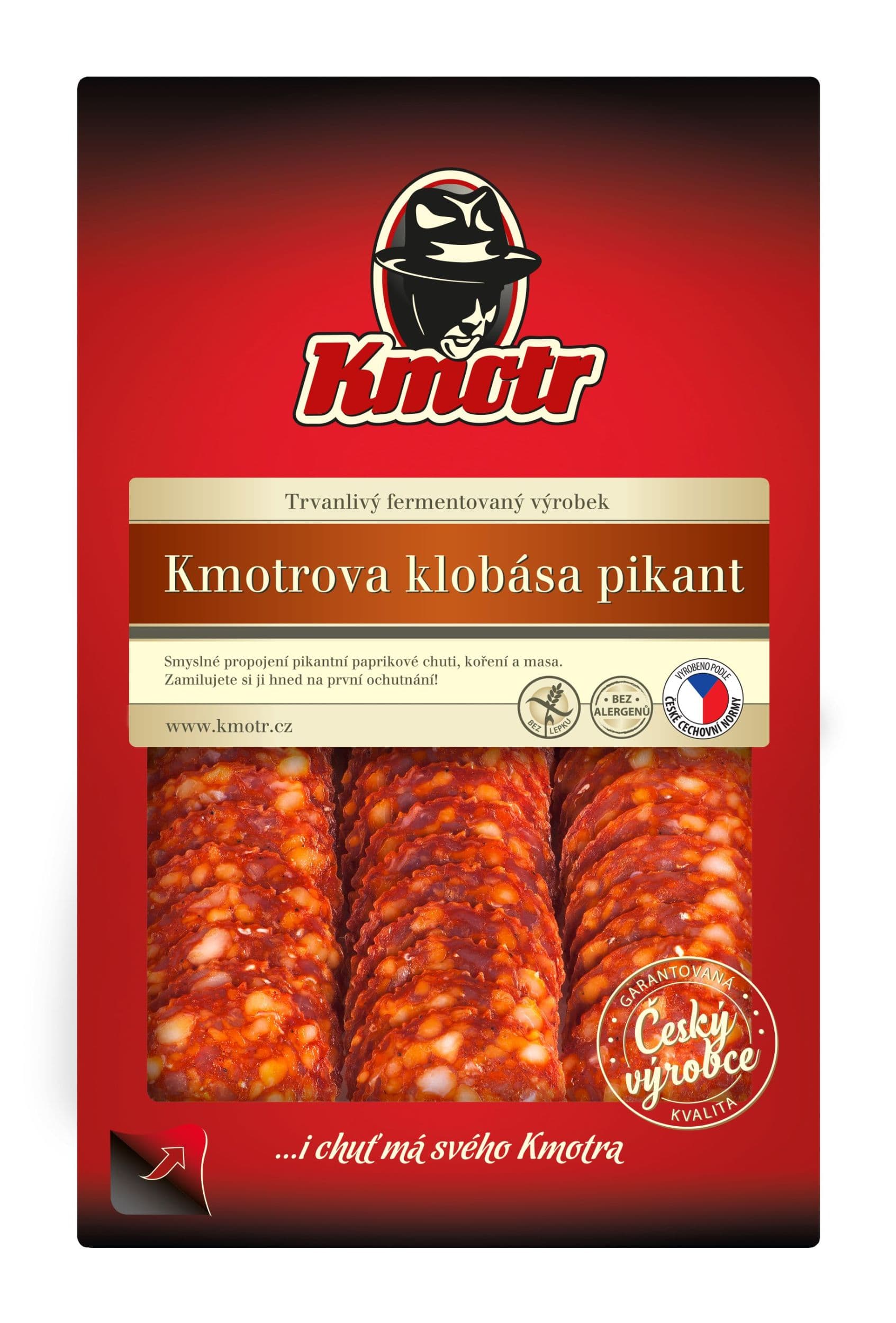 Kmotr Kmotrova klobása pikant krájená 75 g