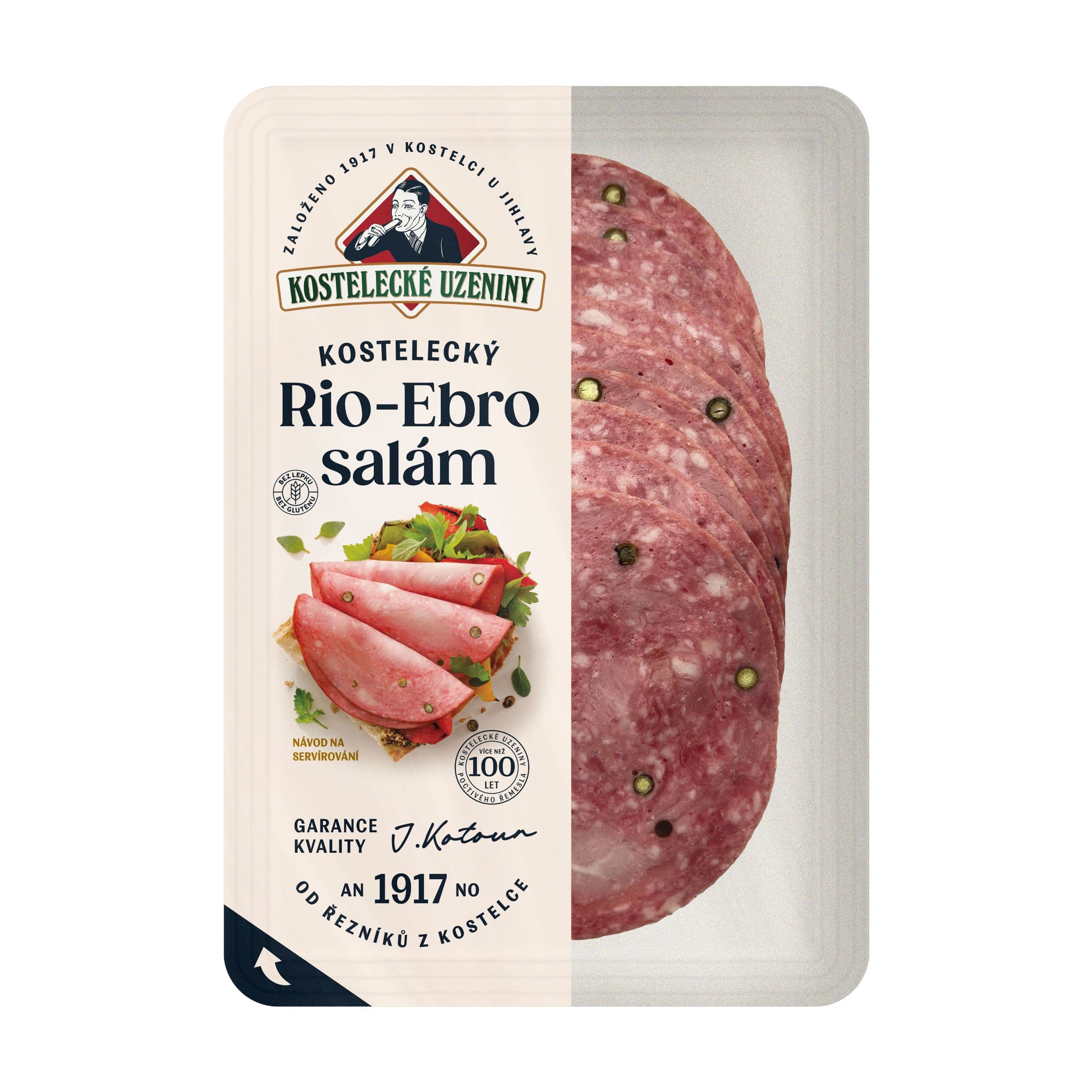 Kostelecké Uzeniny Rio Ebro krájený 100 g