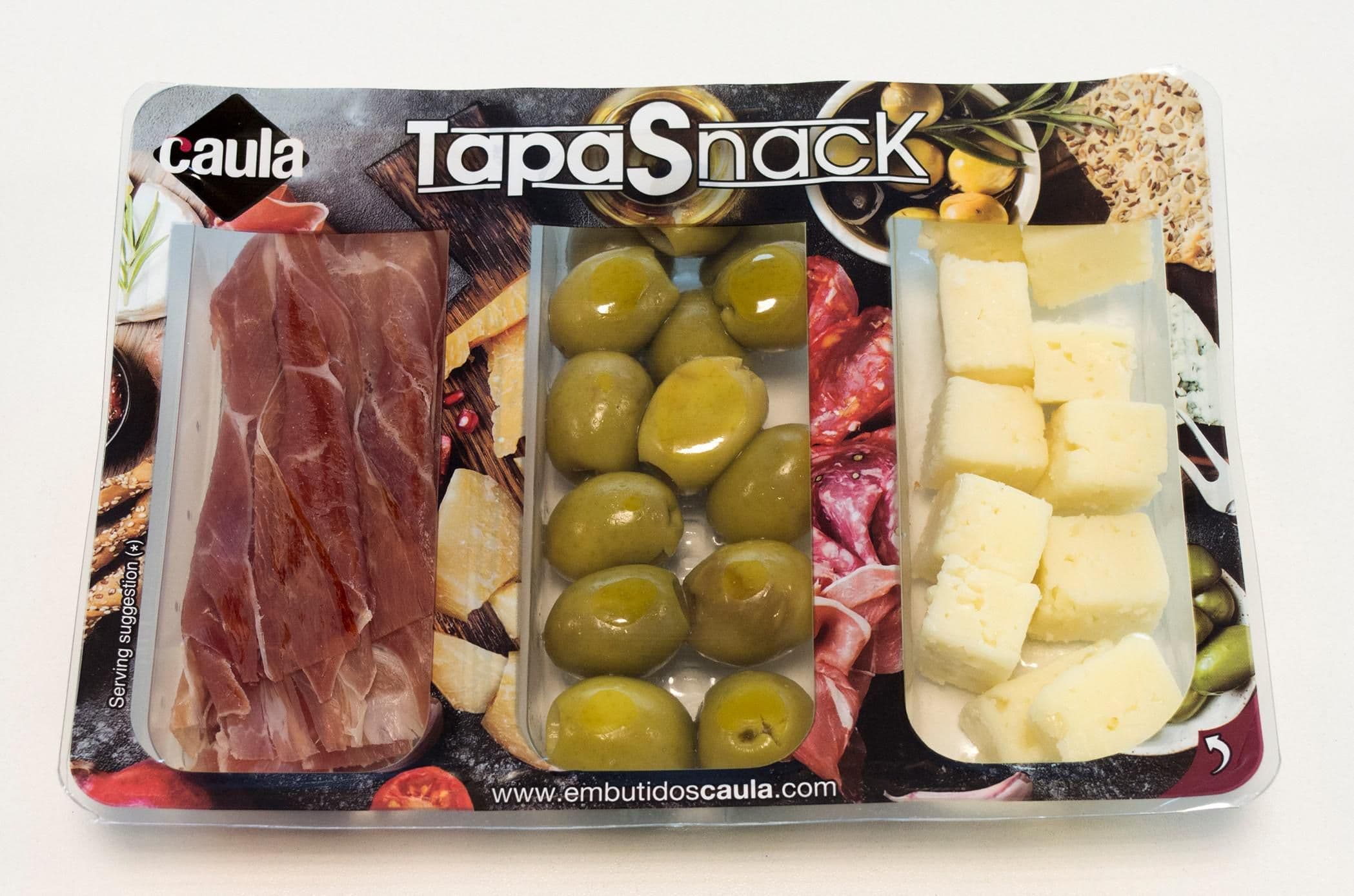 Caula tapas jamon + cheese + olivy 120 g