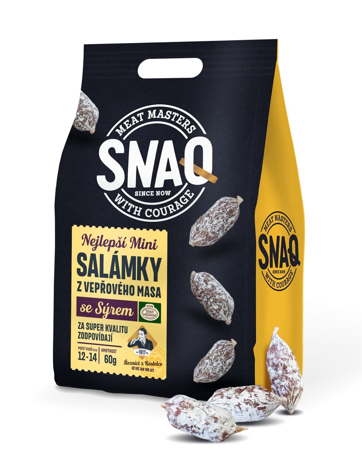Kostelecké Uzeniny Snaq Mini salámky se sýrem 60 g