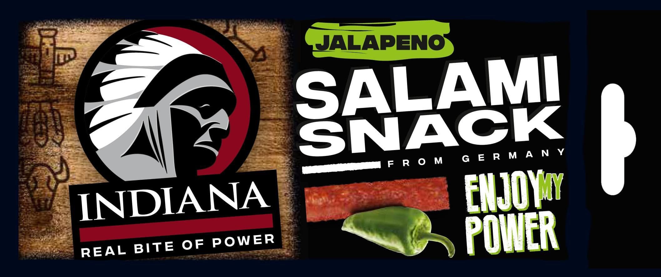 Indiana Jerky Salami Snack Jalapeno 18g