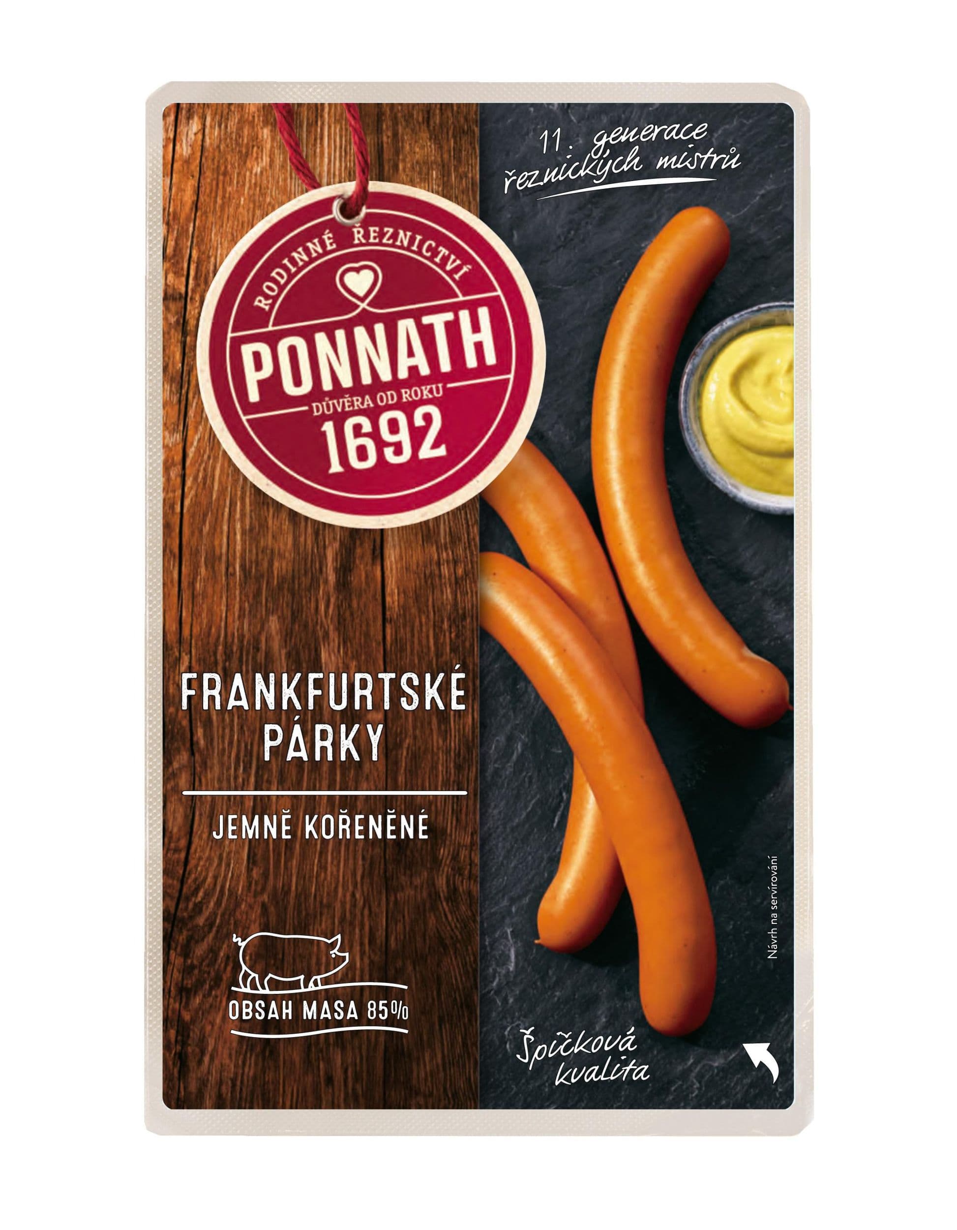 Ponnath Frankfurtské párky 200 g