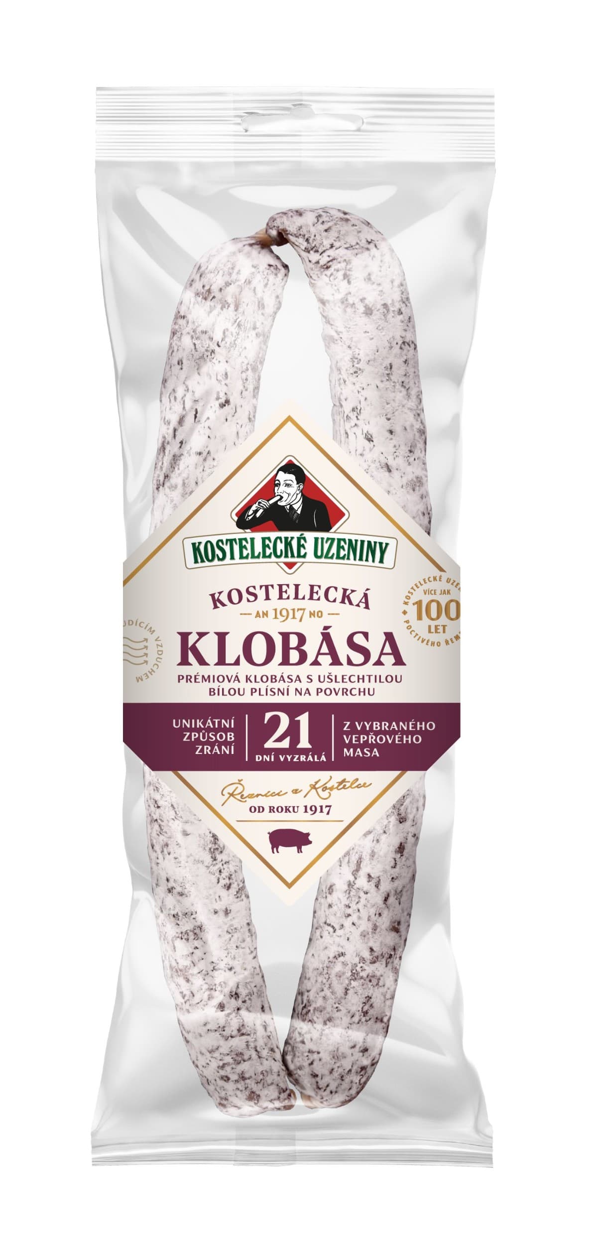 Kostelecké Uzeniny Premium Kostelecká klobása 160g