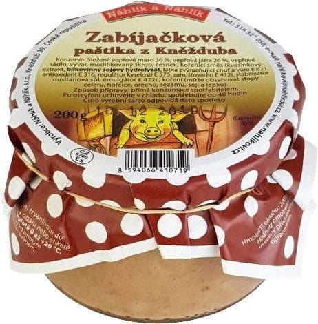 Náhlík Zabijačková paštika z Kněžduba 200 g