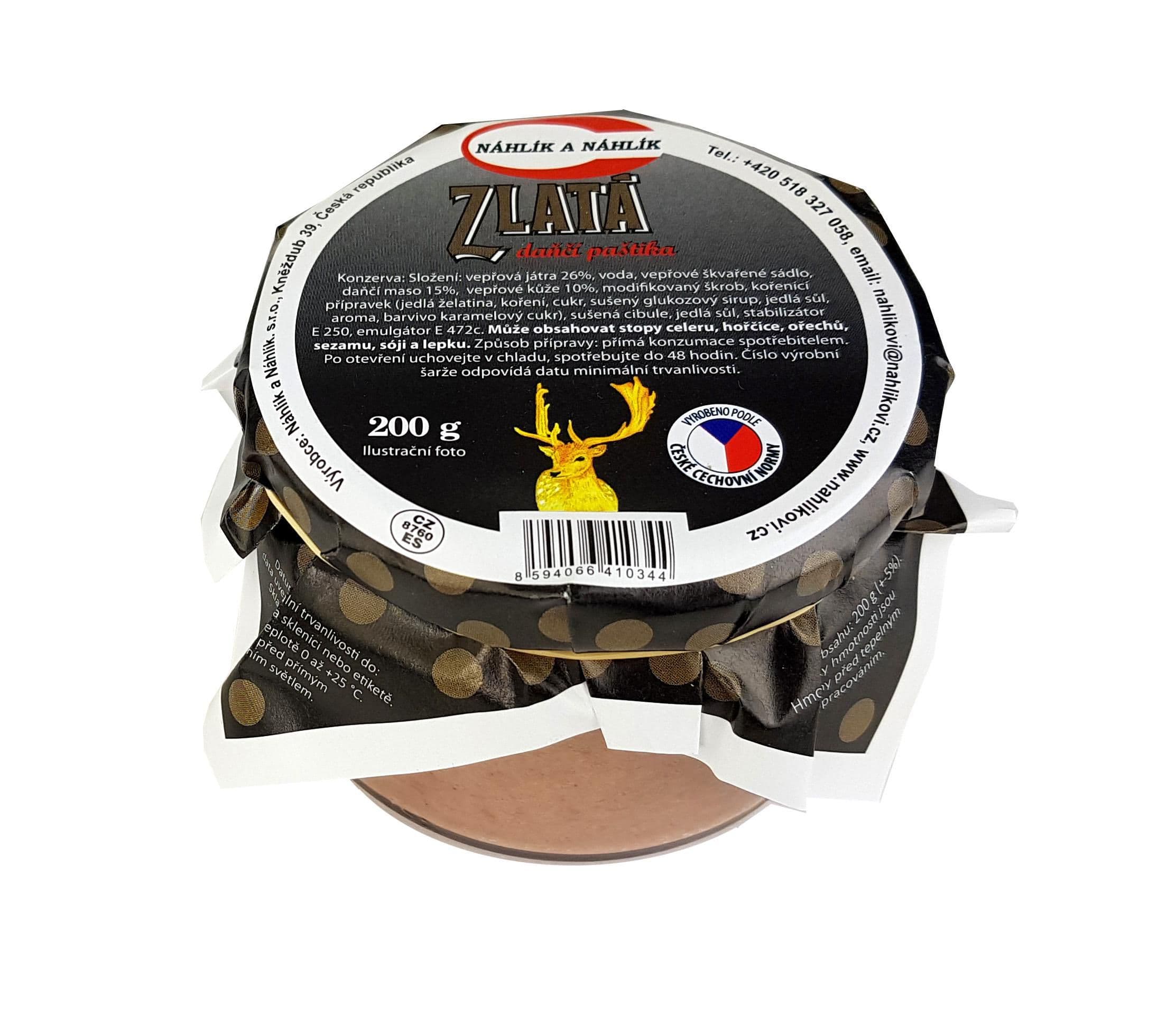 Náhlík Zlatá daňčí paštika 200g
