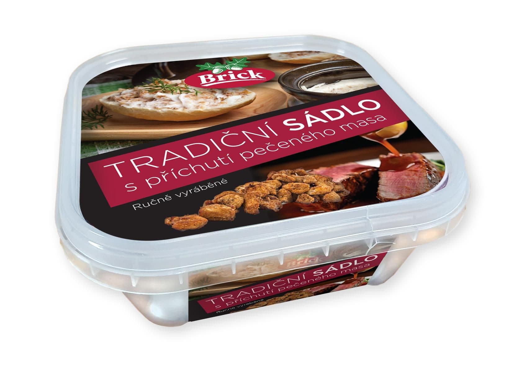 Brick Tradiční sádlo se škvarky s příchutí pečeného masa 130g