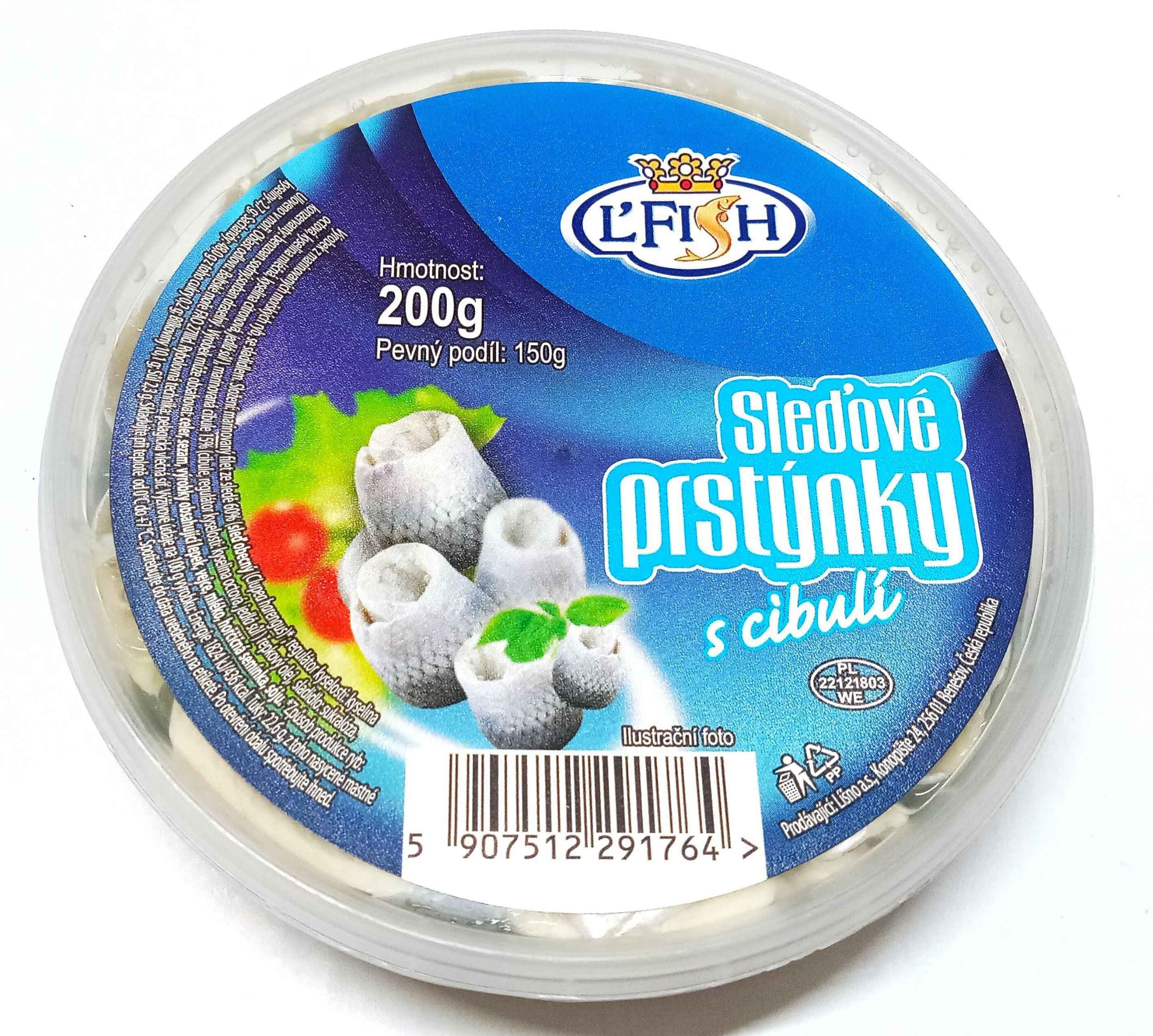 L'Fish Sleďové prstýnky s cibulí 200g