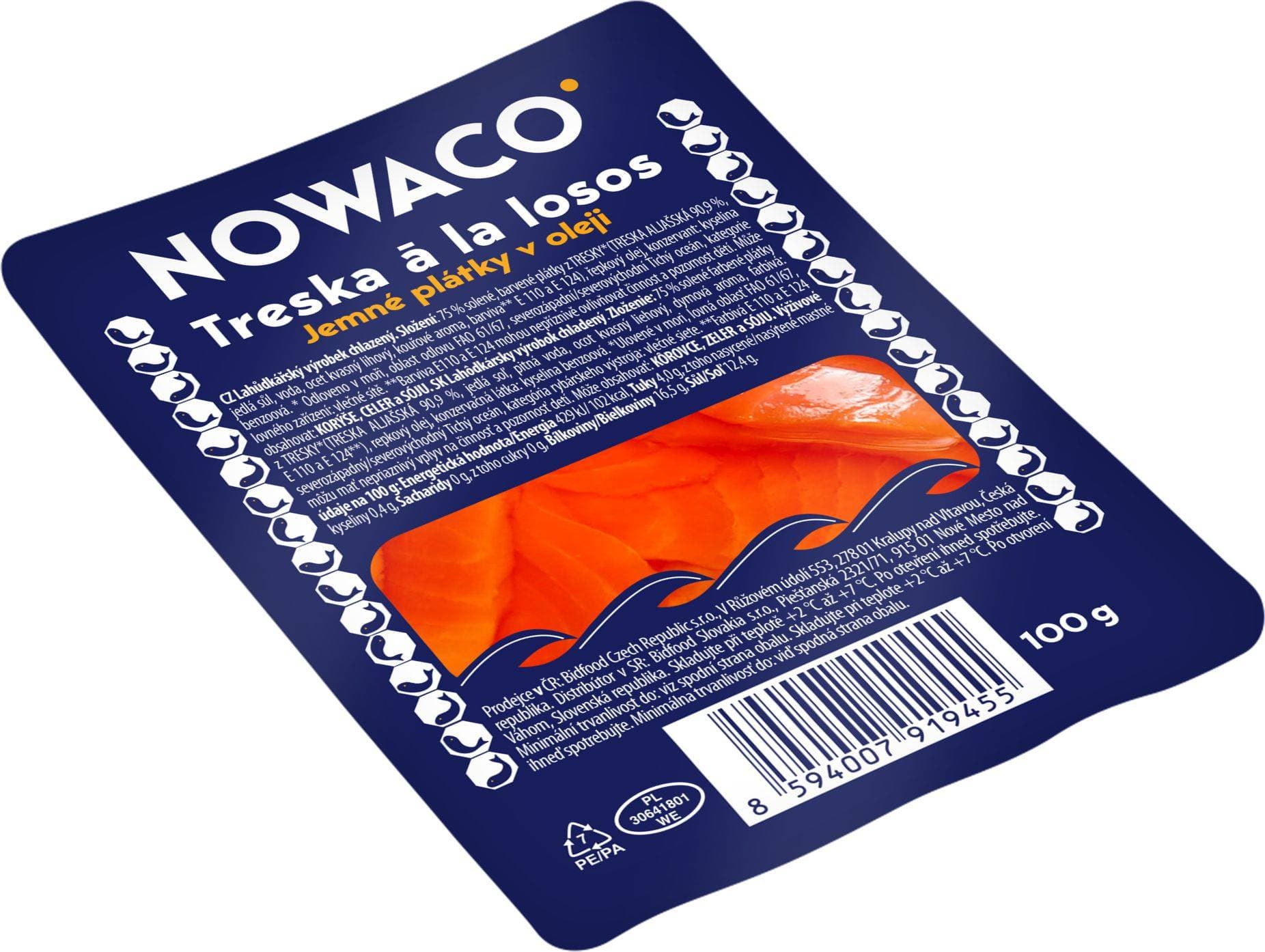 Nowaco Treska à la losos filet 100g