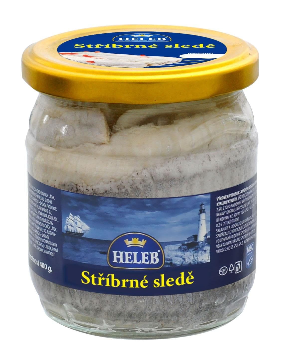 Heleb Stříbné Sledě 400 g
