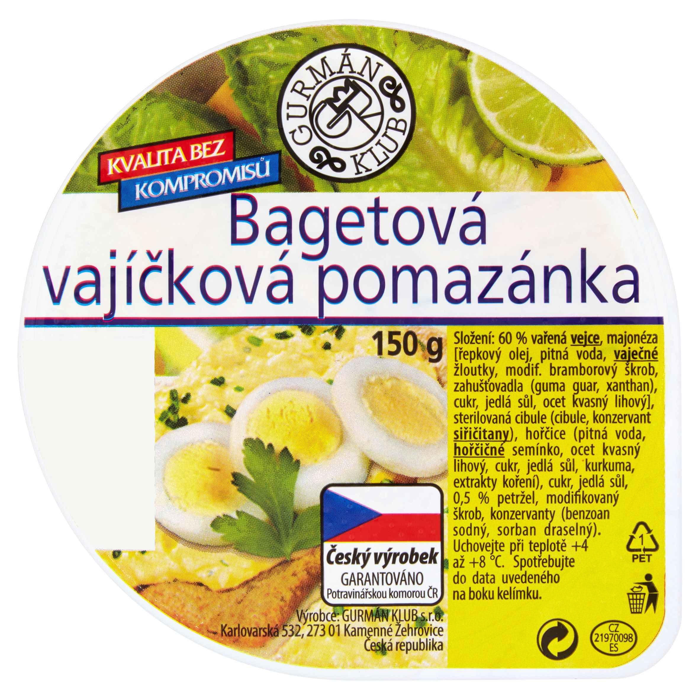 Gurmán Klub Bagetová vajíčková pomazánka 150 g