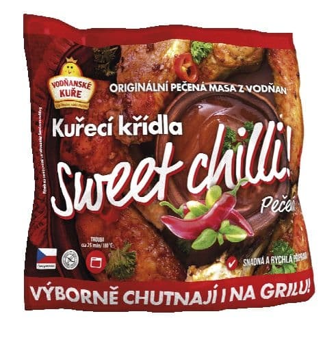 Vodňanské kuře Pečená kuřecí křídla Sweet Chilli 500 g