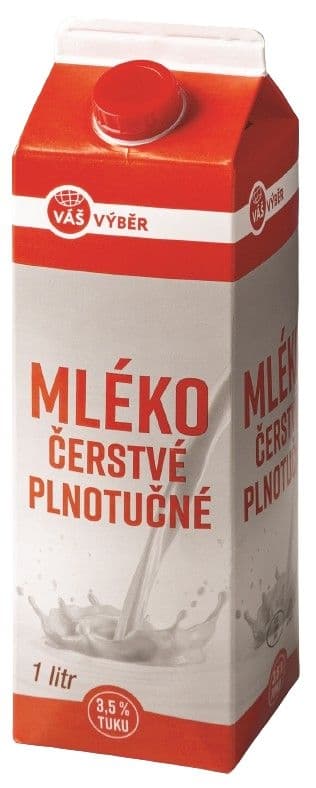 Váš Výběr Čerstvé mléko plnotučné 3,5% 1L