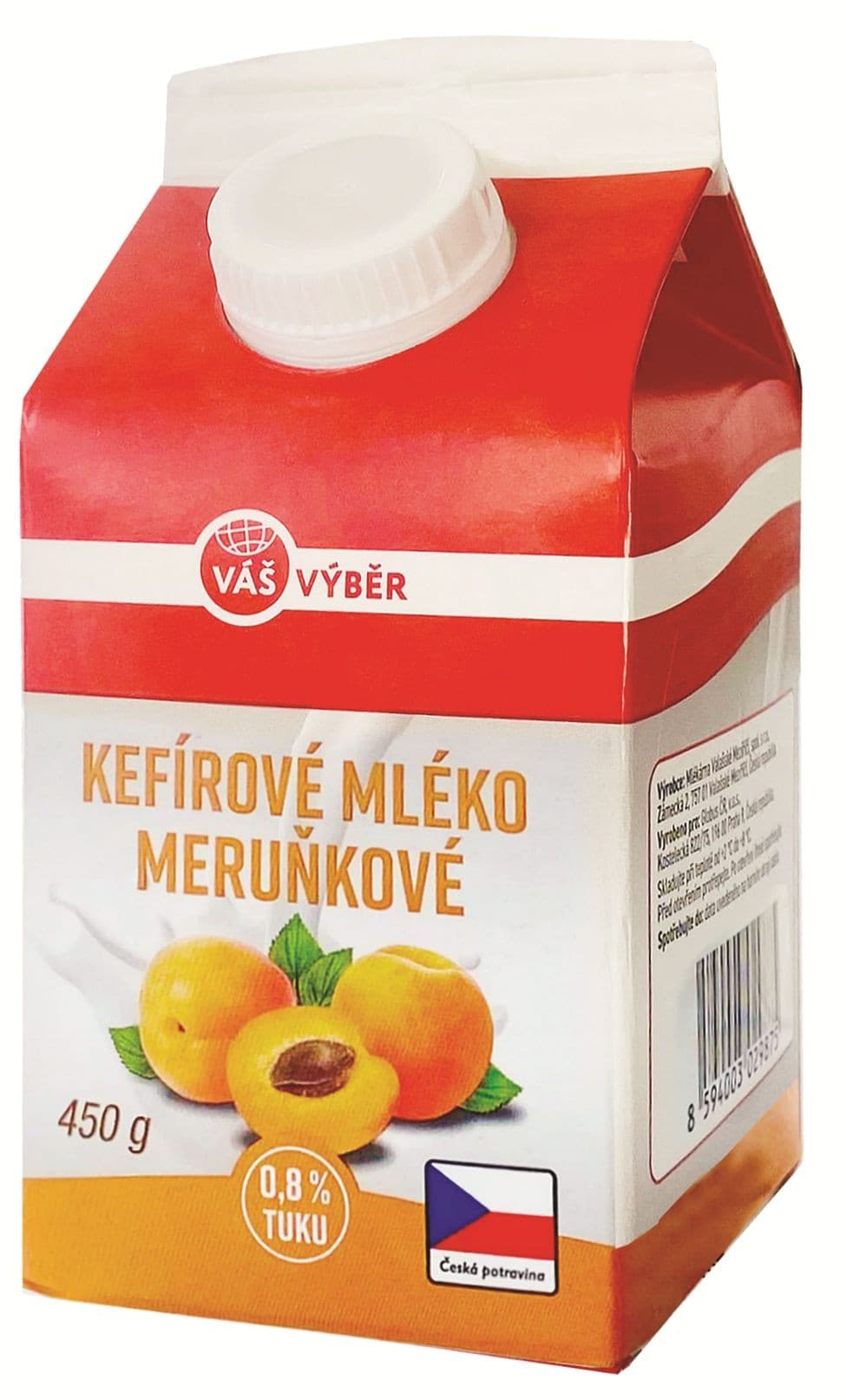 Váš výběr Kefírové mléko meruňkové nízkotučné 450 g