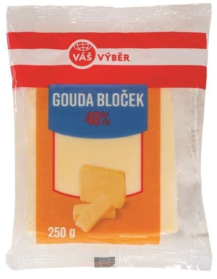 Váš Výběr Gouda 48% bloček 250g