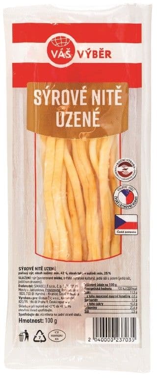 Váš výběr sýrové nitě uzené 100 g