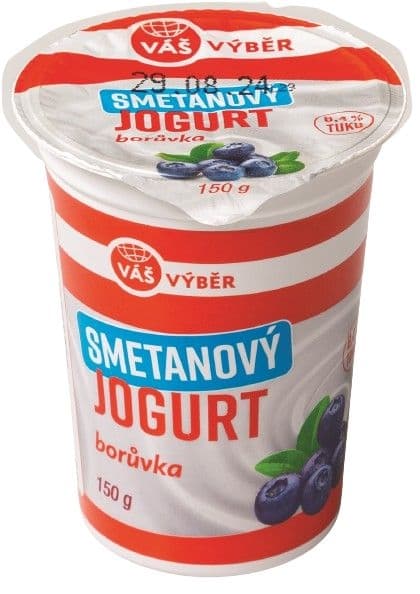 Váš Výběr Smetanový jogurt borůvka 8,4% 150 g