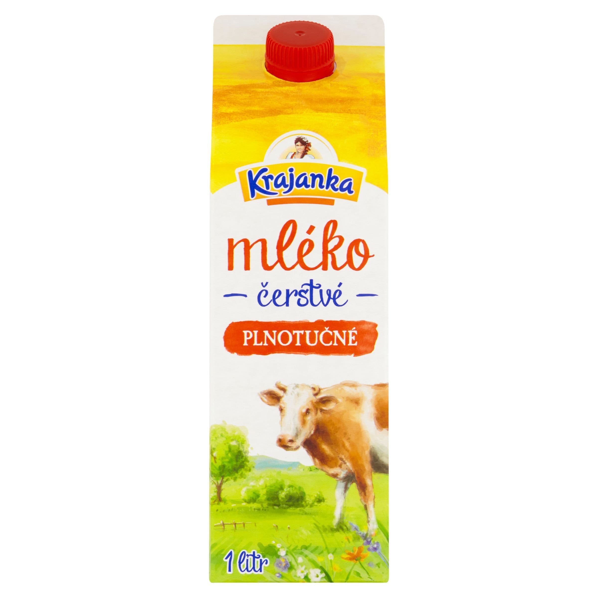 Krajanka čerstvé mléko plnotučné 3,5% 1 l
