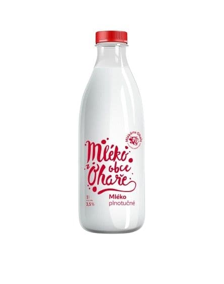 Mlékárna Ohaře, Mléko z obce Ohaře plnotučné, 1l