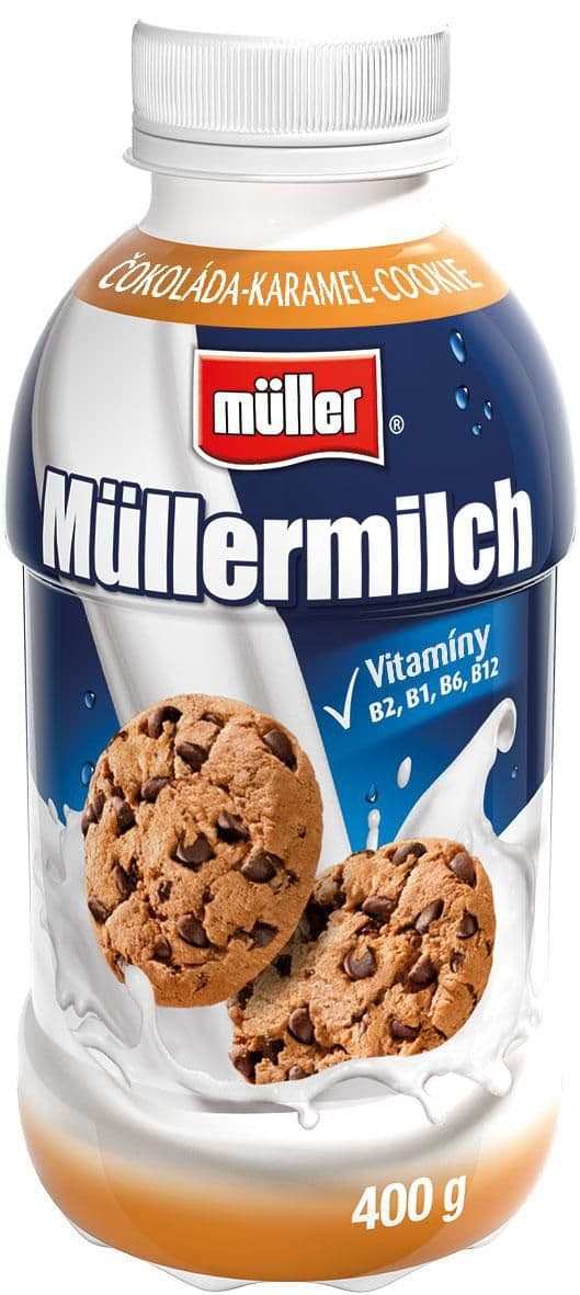 Müller Müllermilch Mléčný nápoj s příchutí cookie-čokoláda-karamel 400g