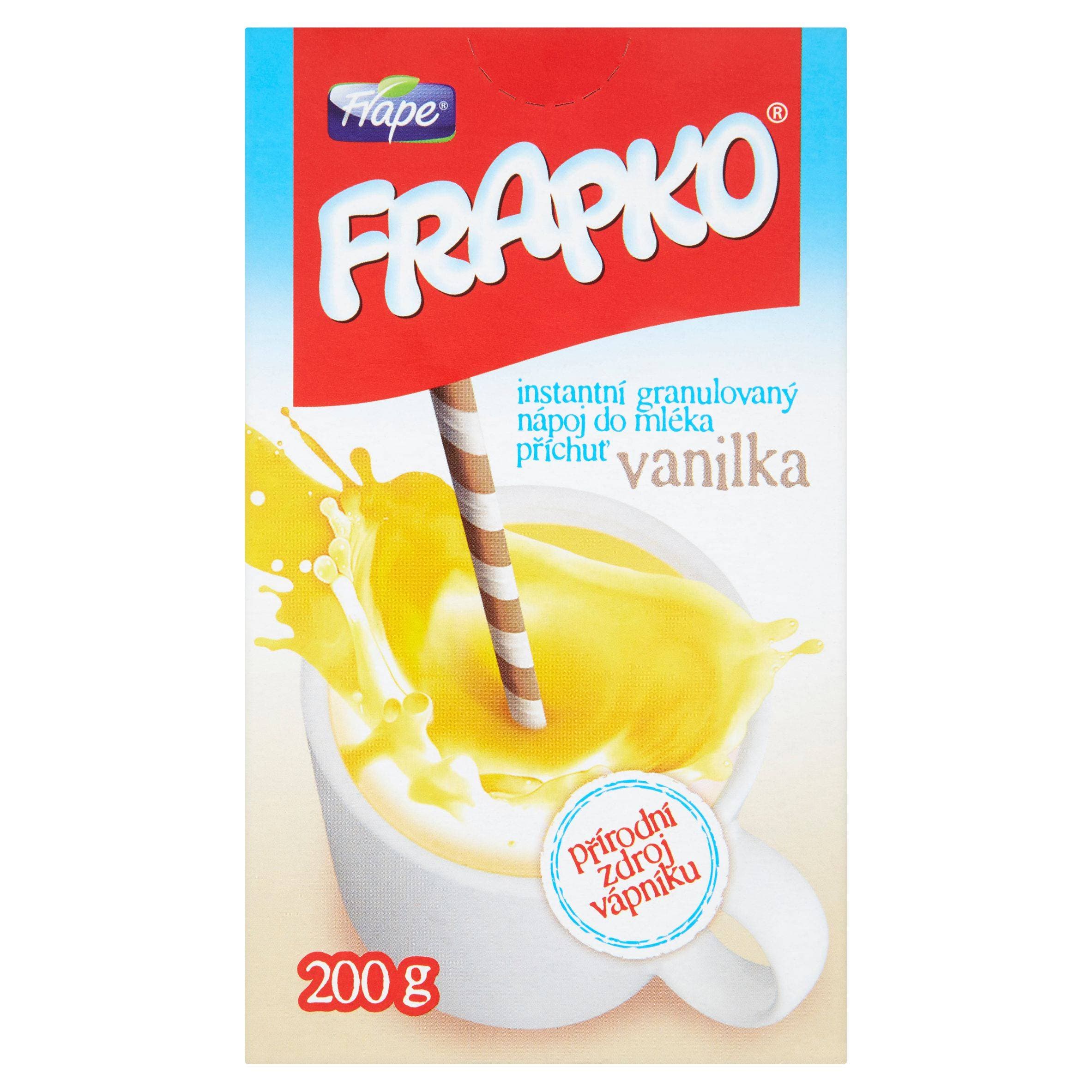 Frapko Instantní granulovaný nápoj do mléka vanilka 200 g