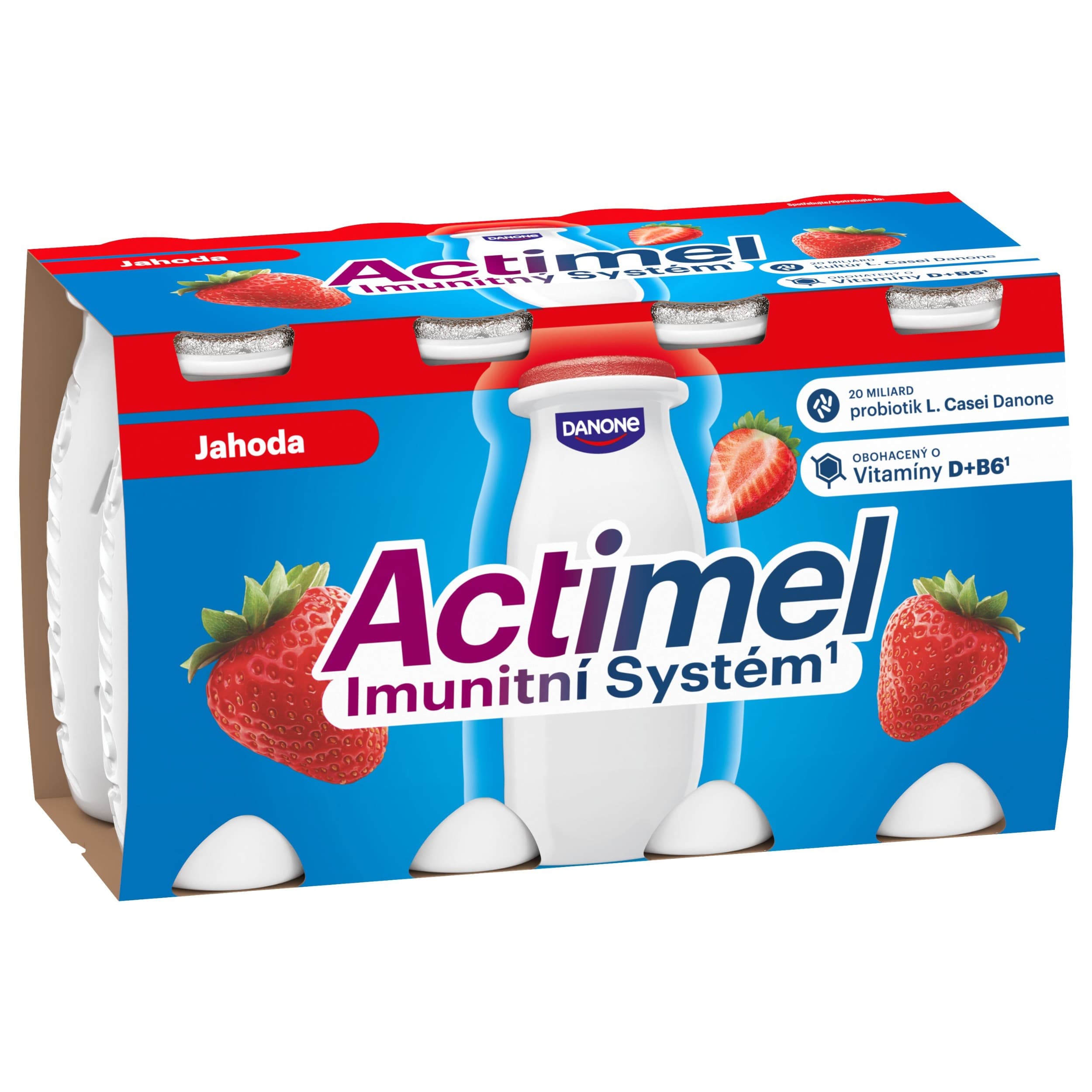 Danone Actimel Probiotický nápoj jahoda 8x100 g