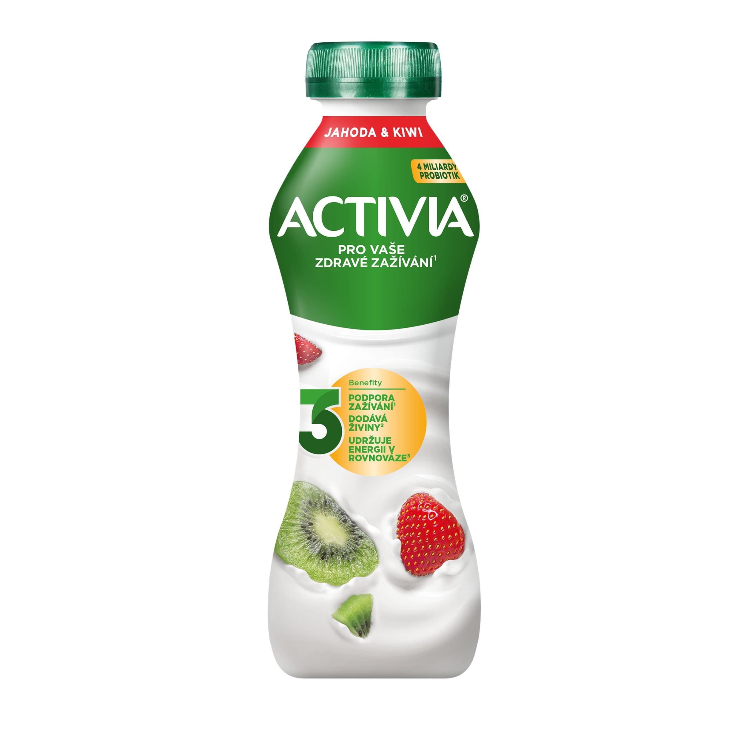 Activia Zakysaný nápoj s bifidokulturou jahoda a kiwi 280 g