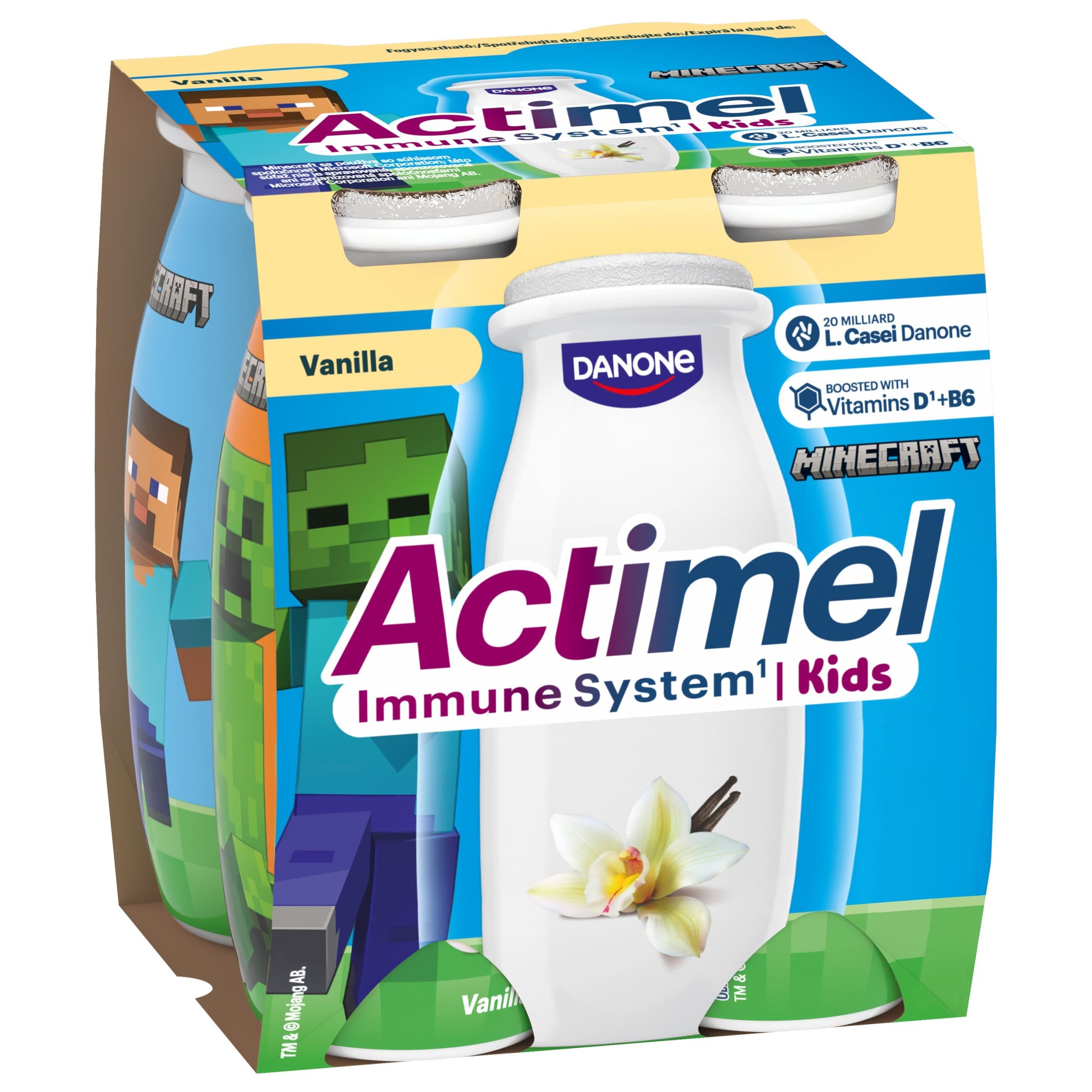 Danone Actimel Kids Probiotický nápoj vanilka 4x100g