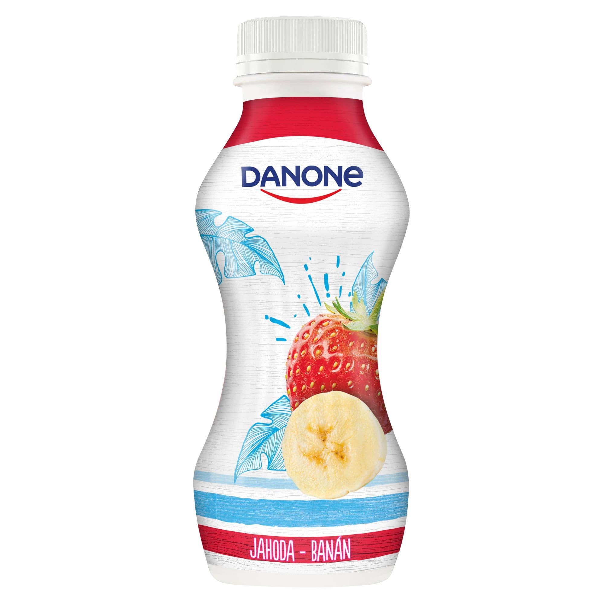 Danone zakysaný nápoj s příchutí jahody a banánu 290g
