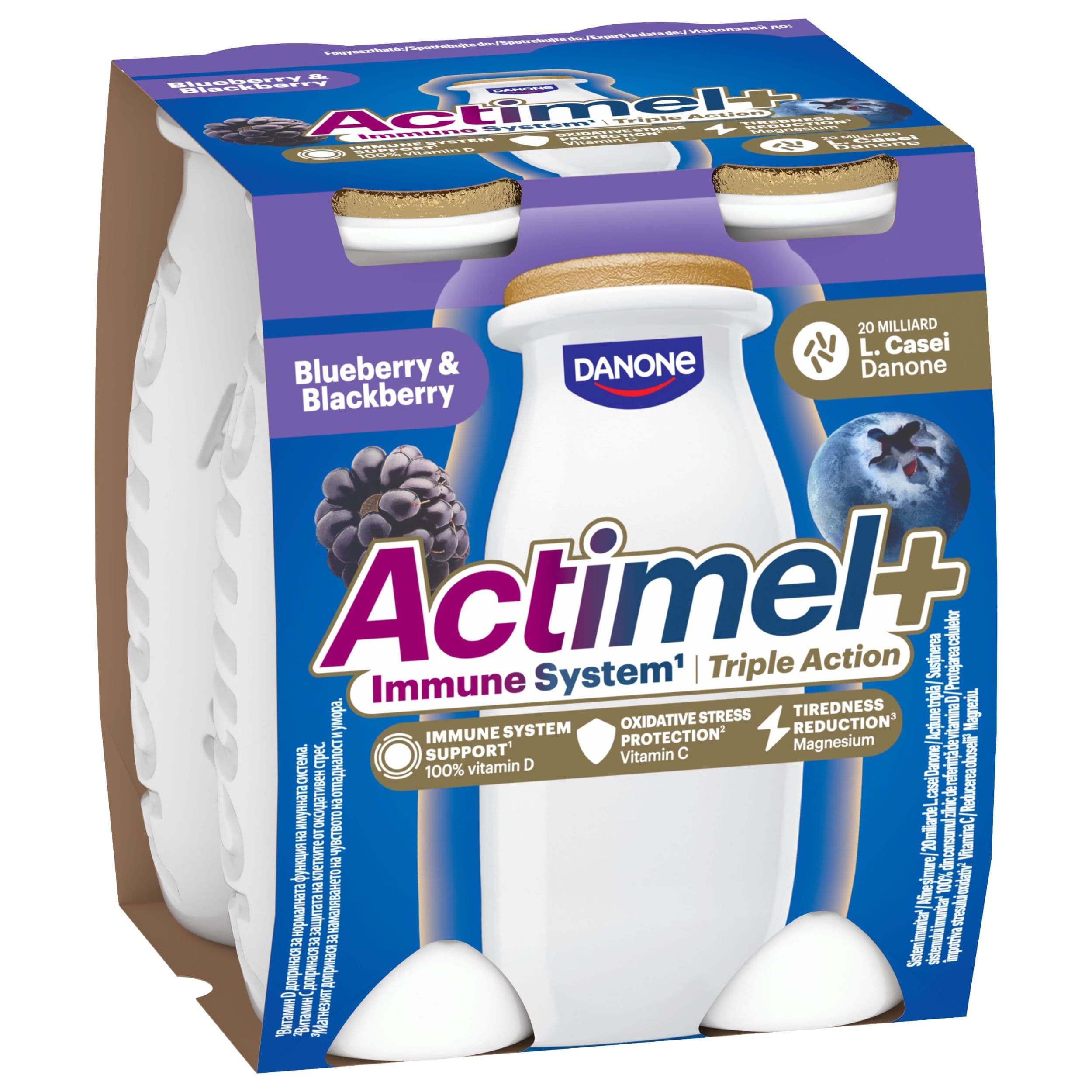 Actimel Triple Action Borůvka - Ostružina 4x100g