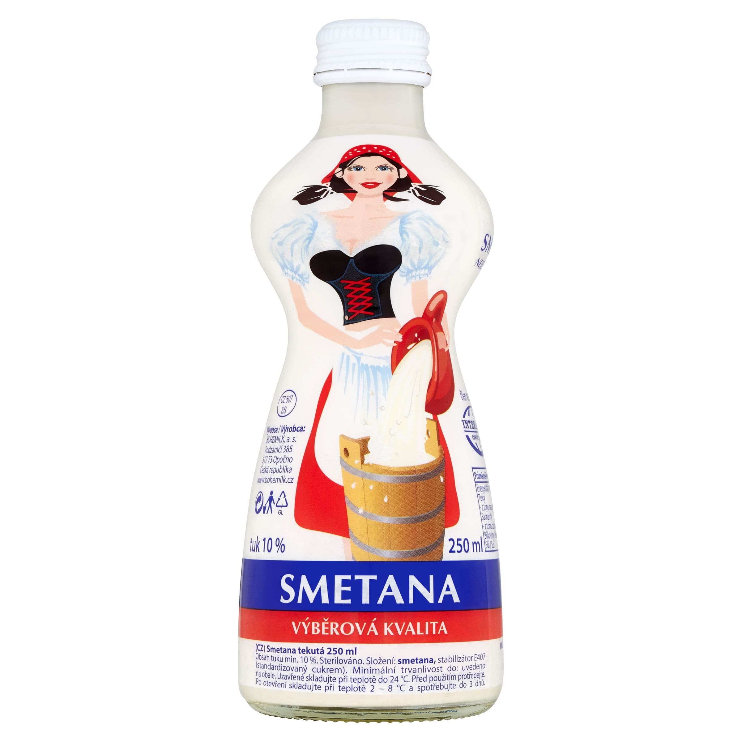 Bohemilk Smetana výběrová kvalita 10% 250 ml