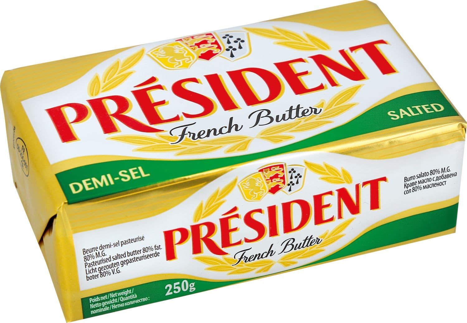 Président Plaquette Máslo poloslané 250 g