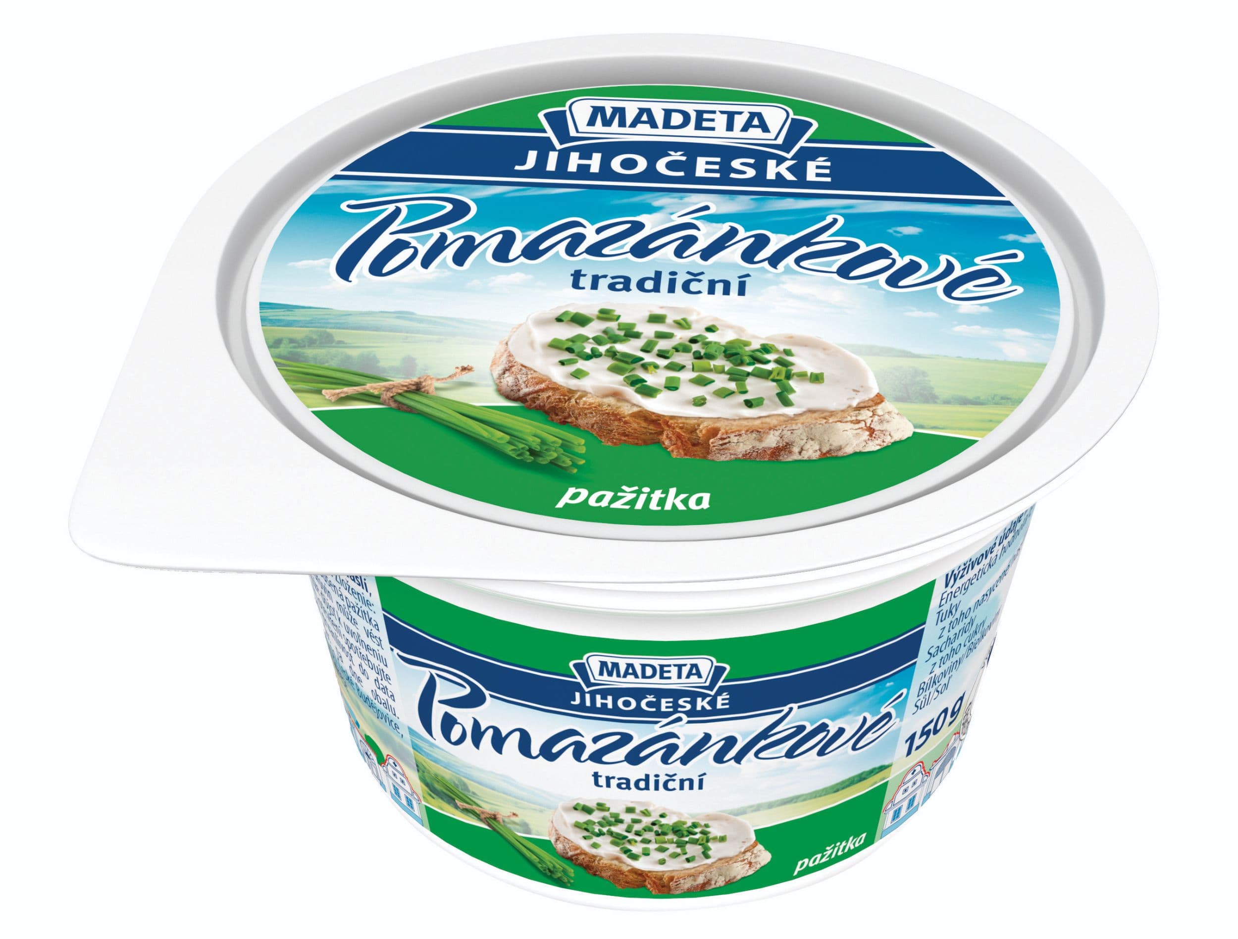 Madeta Jihočeské pomazánkové tradiční pažitka 150 g