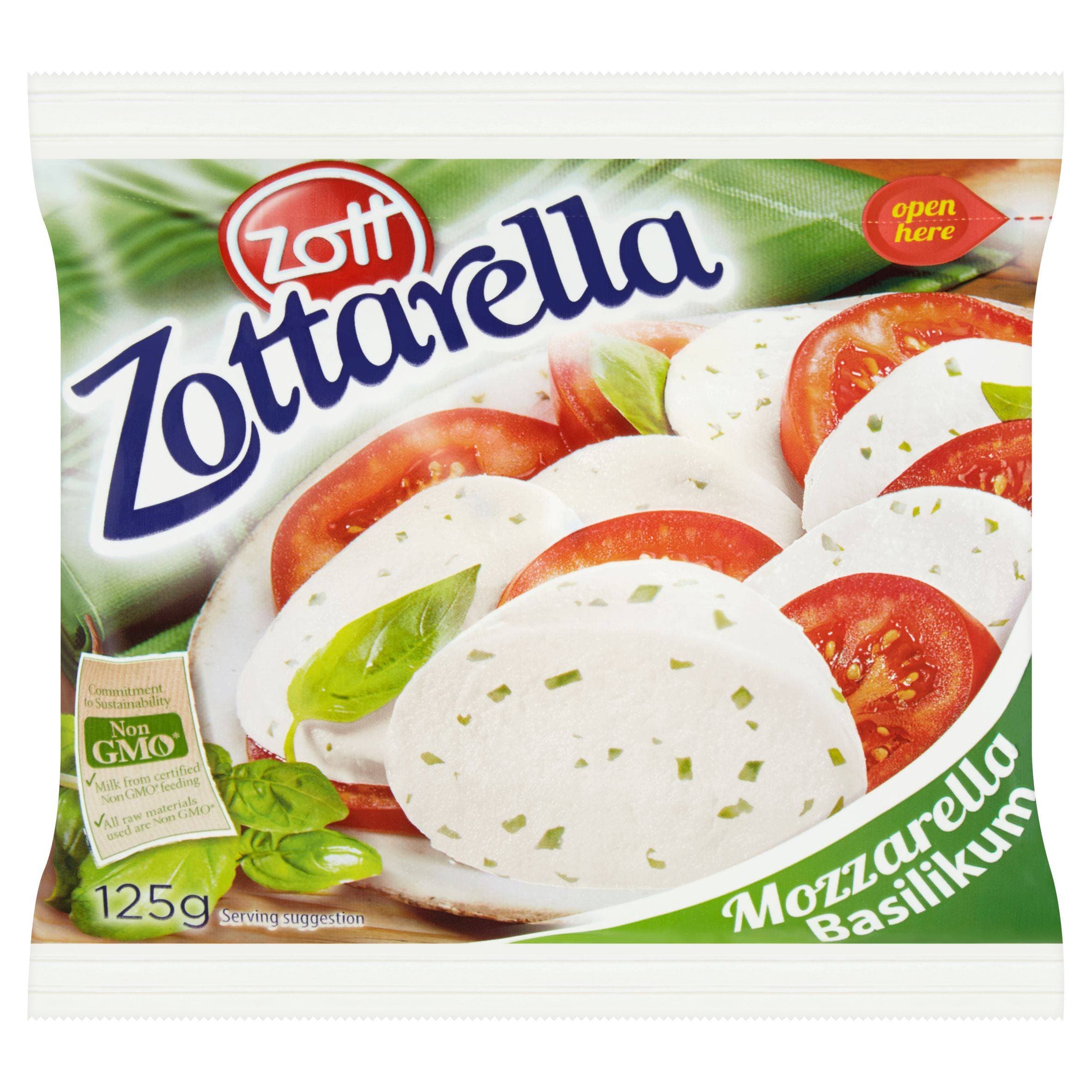 Zott Zottarella Mozzarella s bazalkou 125 g