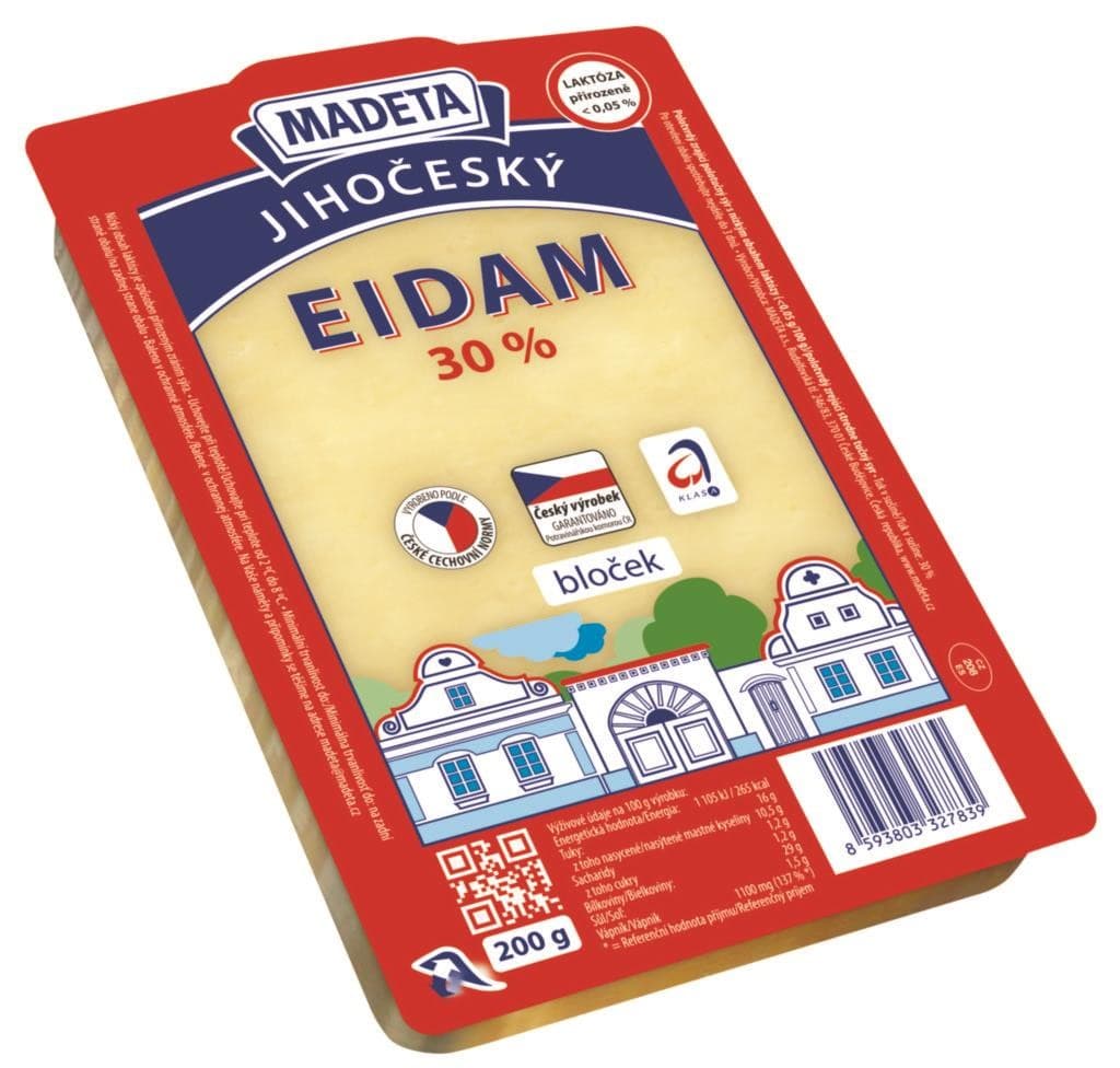 Jihočeský Eidam 30% bloček 200g