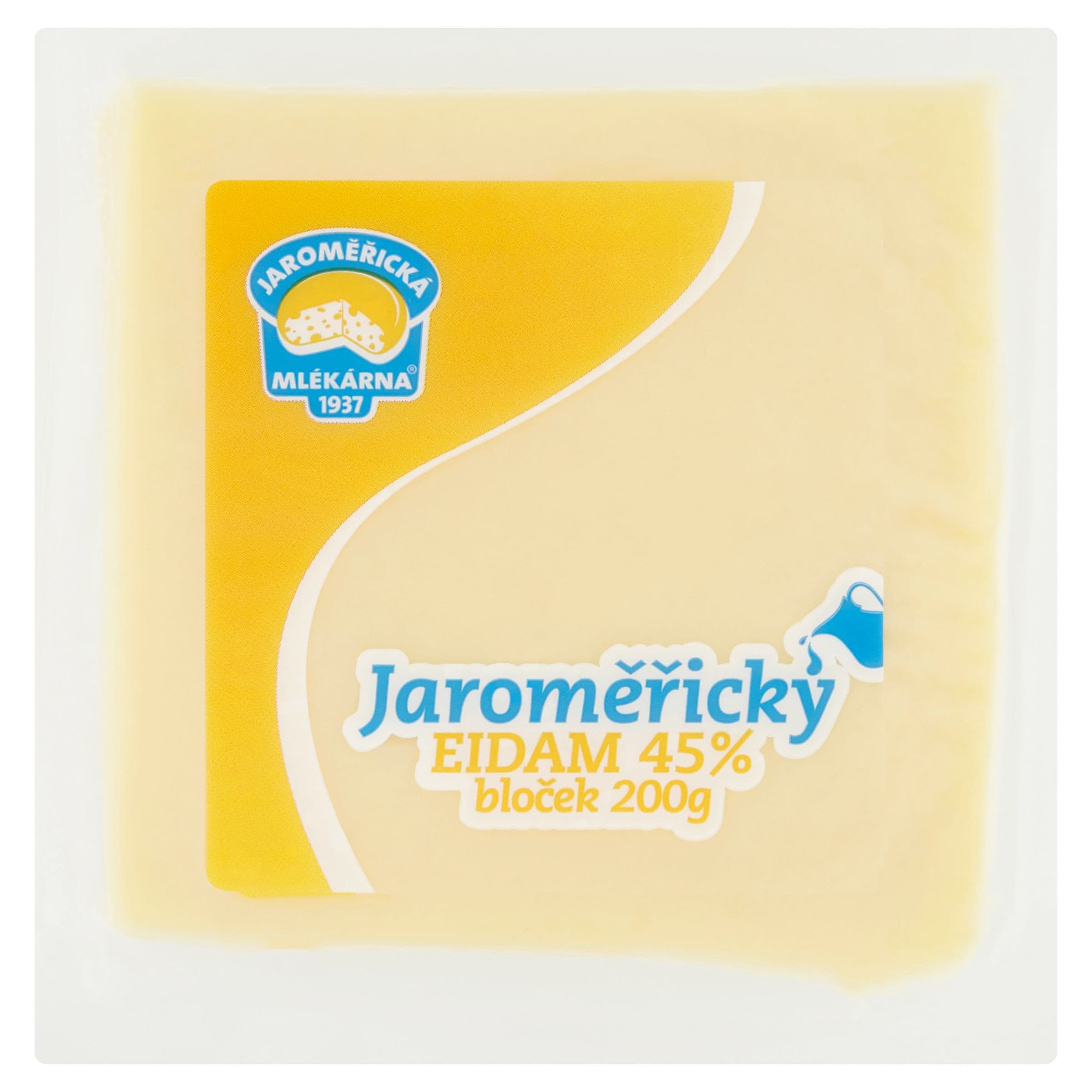 Jaroměřická Mlékárna Eidam blok 45% bloček 200 g