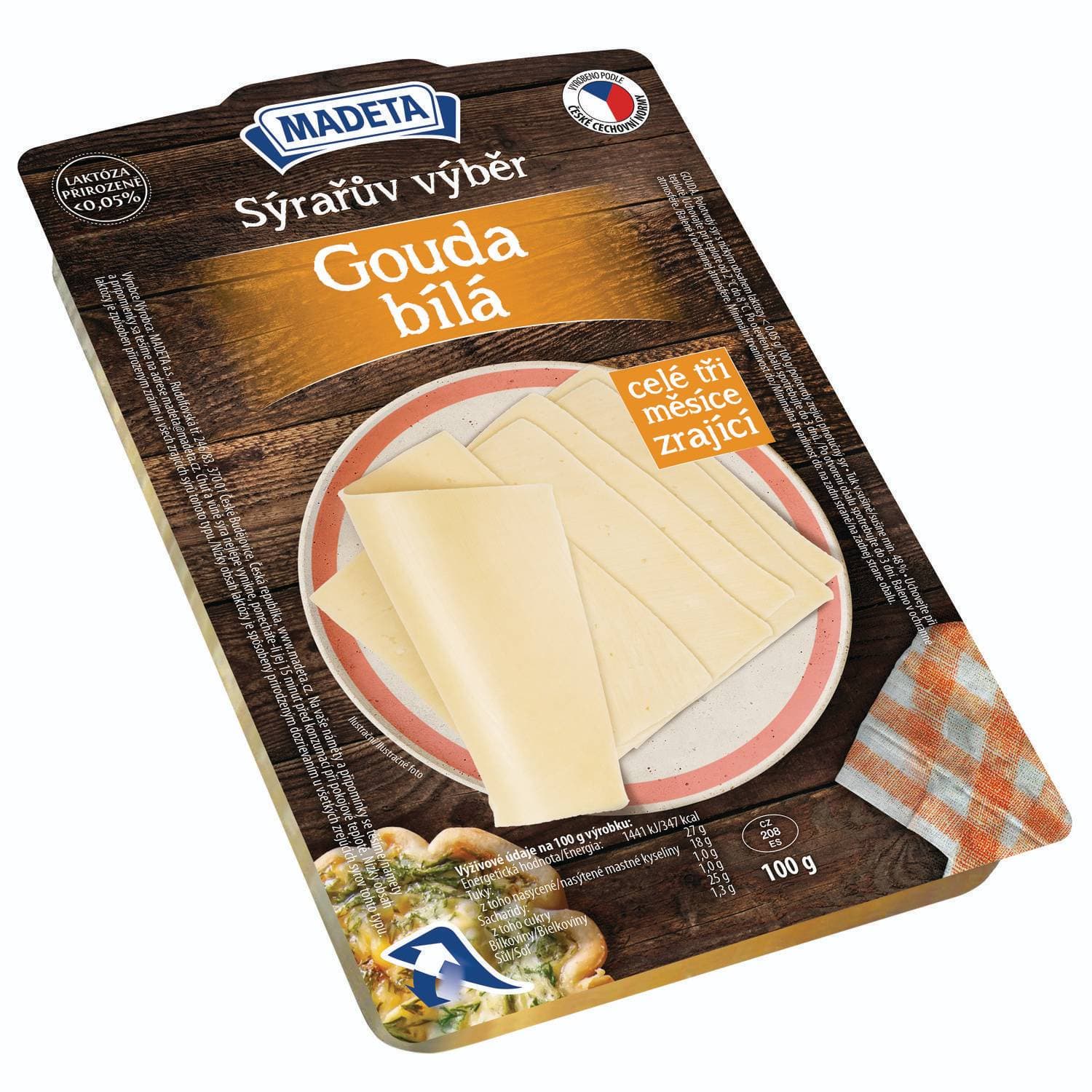 Madeta Gouda 48% plátky 100 g