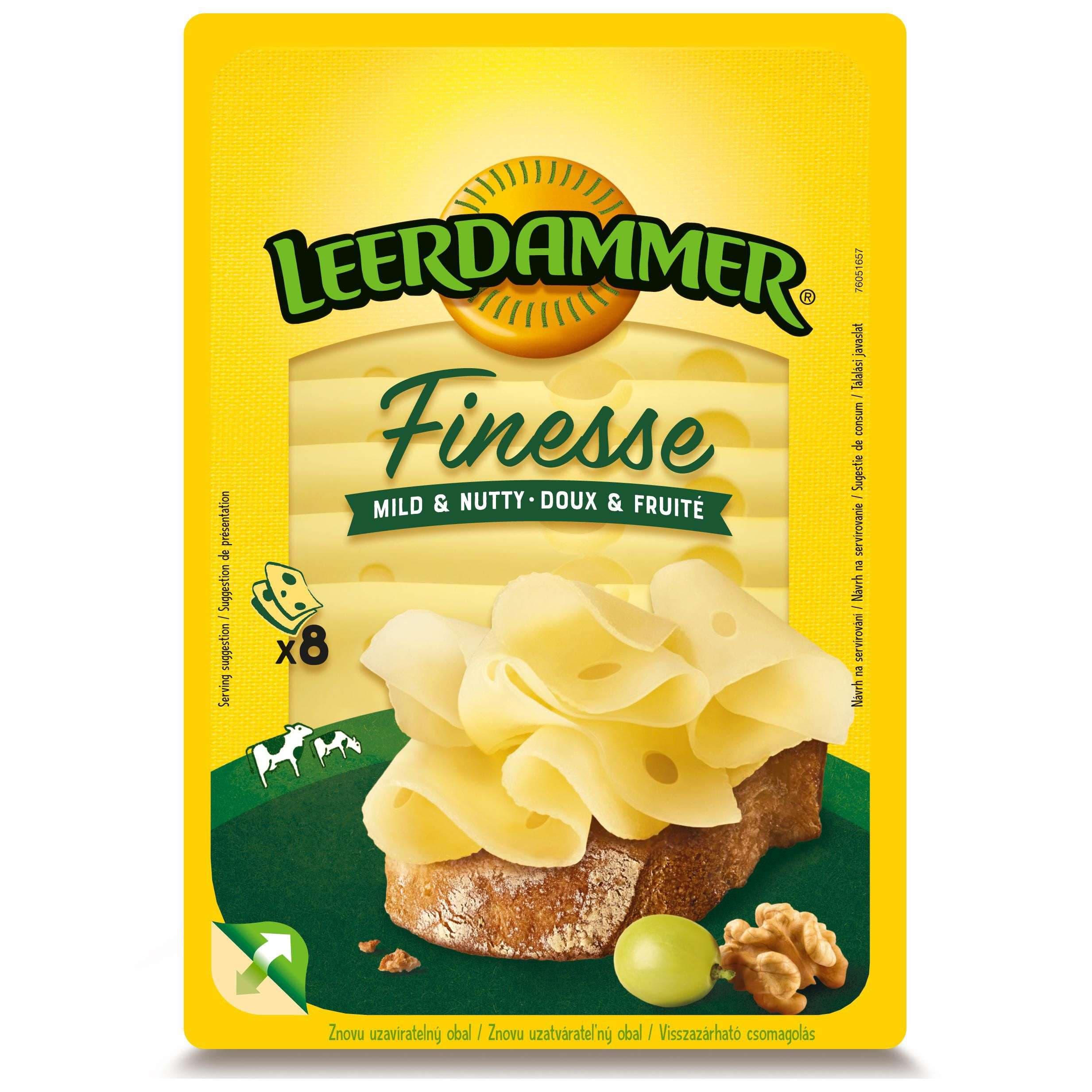 Leerdammer Finesse Original 8 jemných plátků 80 g