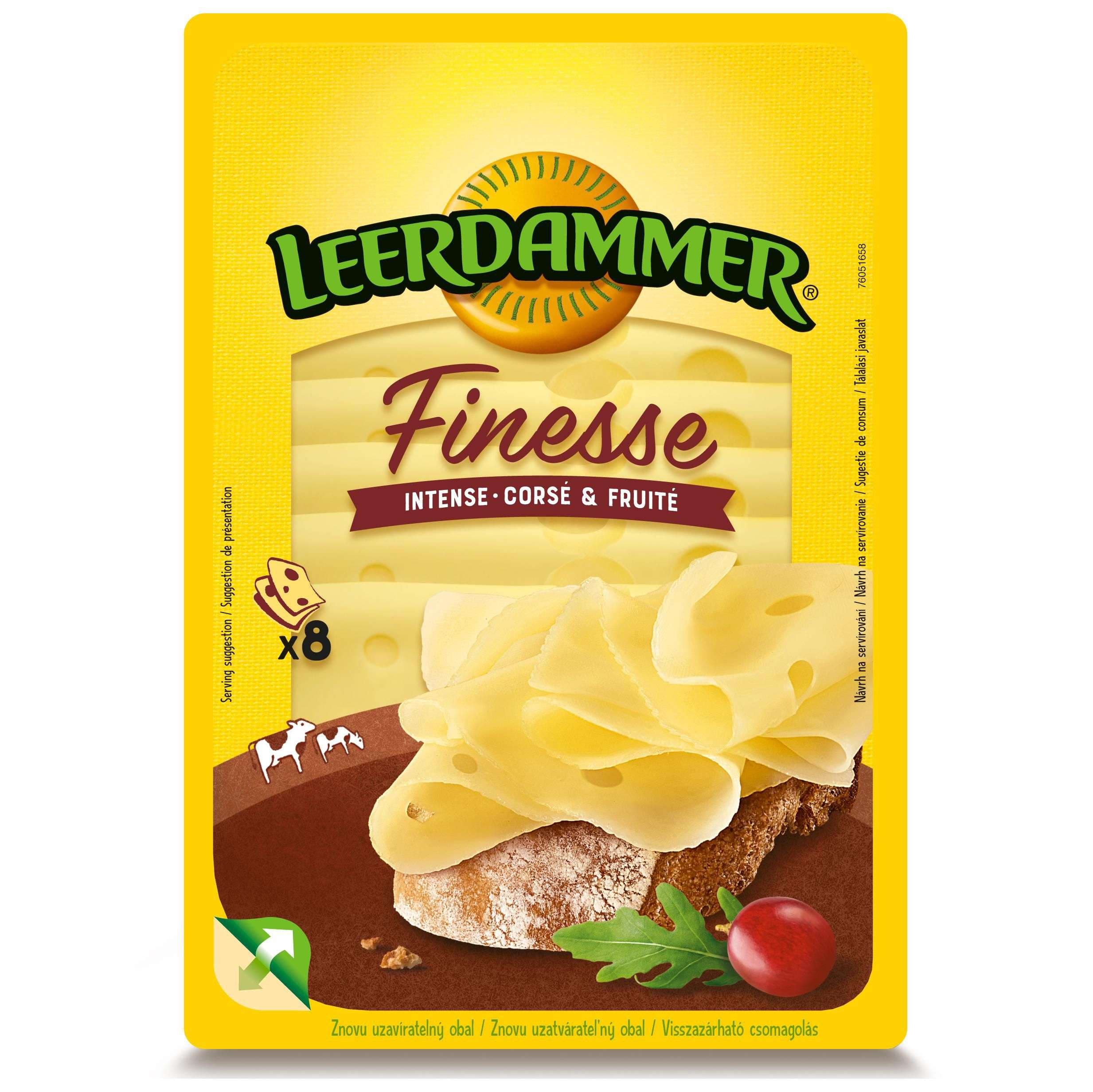 Leerdammer Finesse Caractère 8 jemných plátků 80 g
