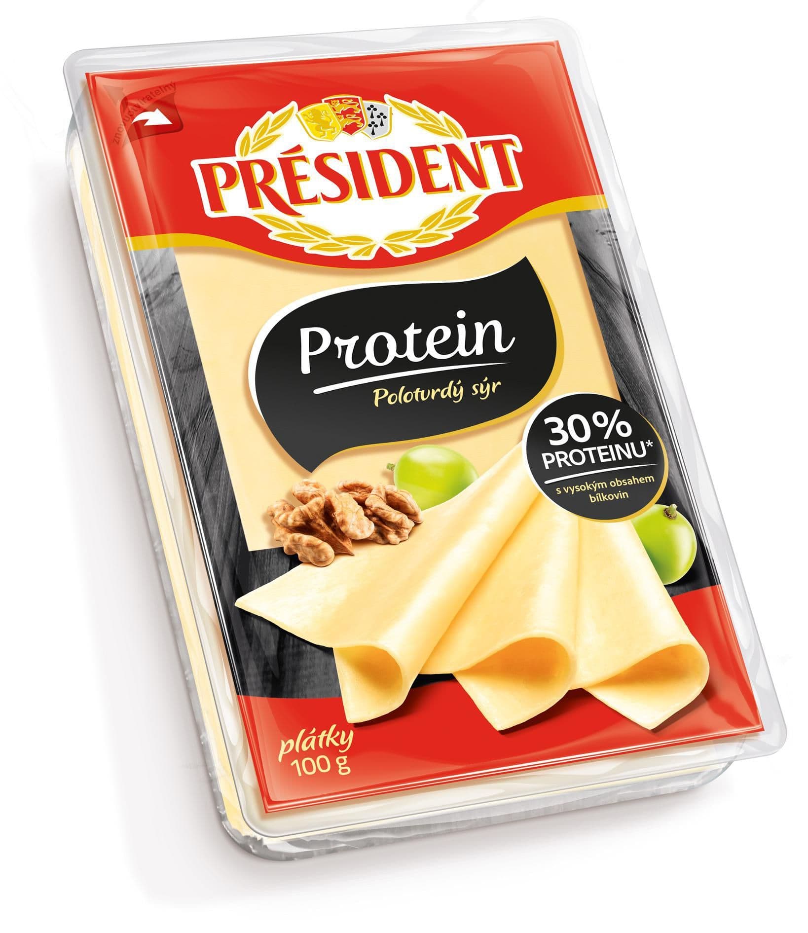 Président Protein plátkový sýr 100g