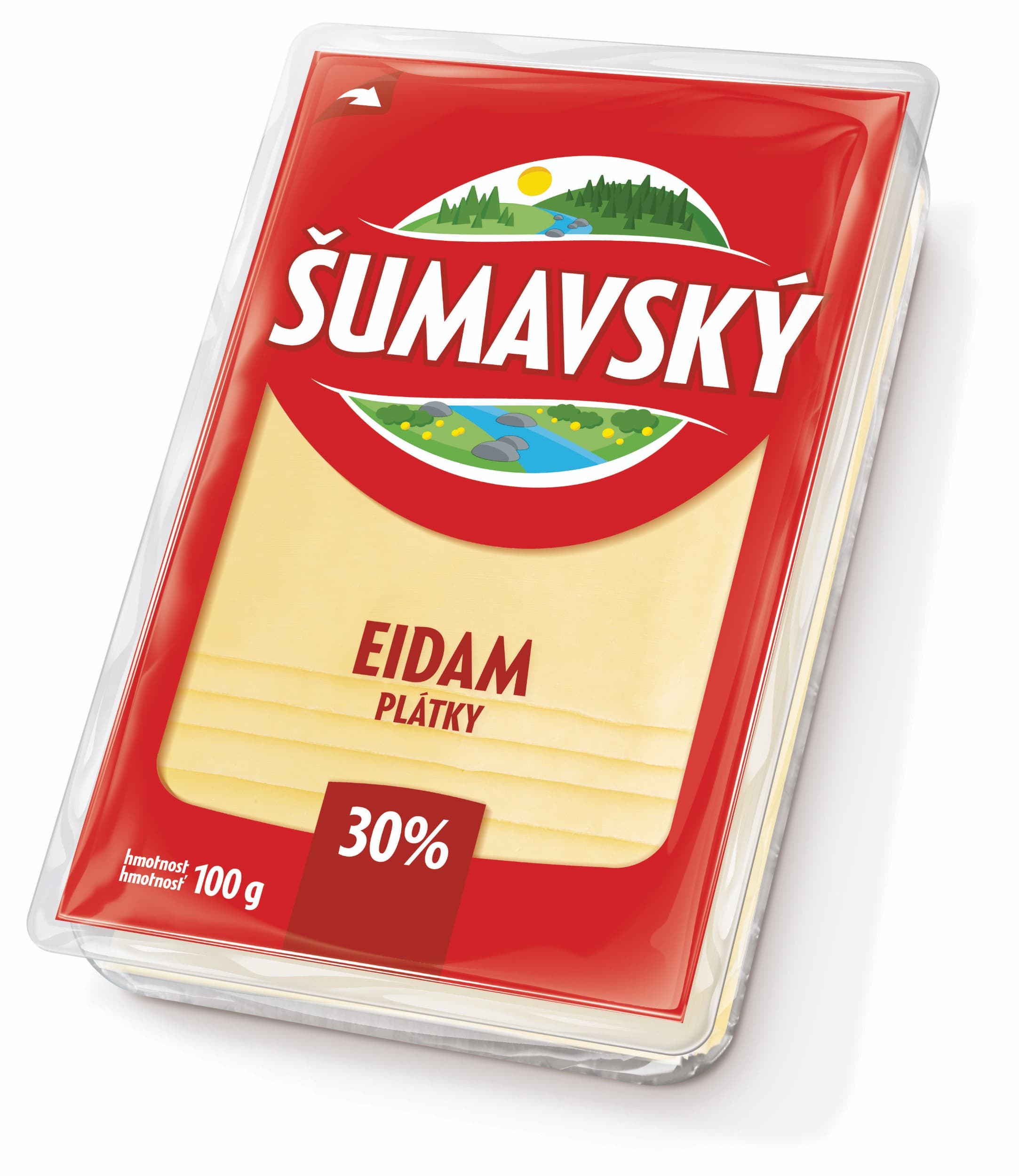 Šumavský eidam 30% plátky 100 g