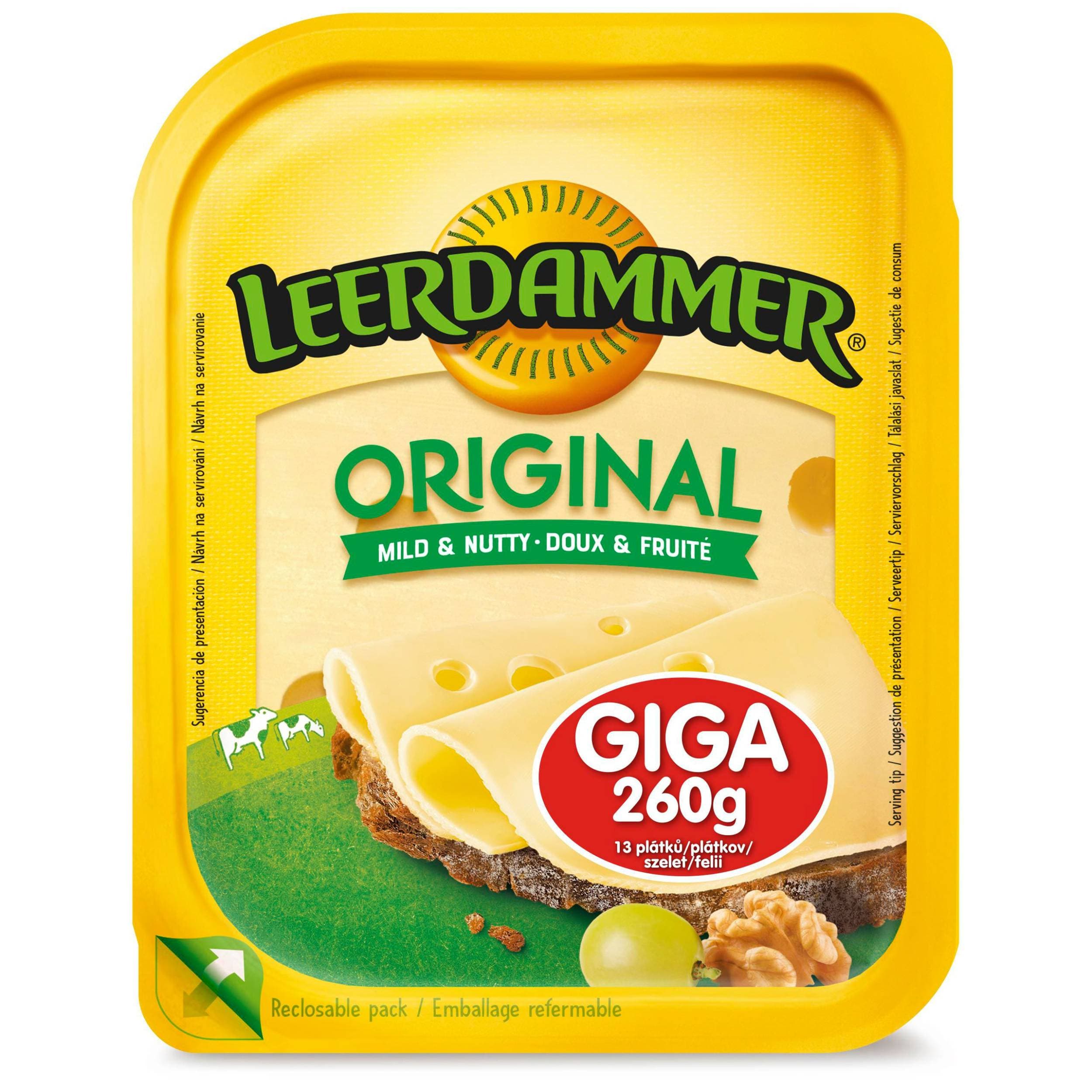 Leerdammer Original holandský polotvrdý sýr 260 g