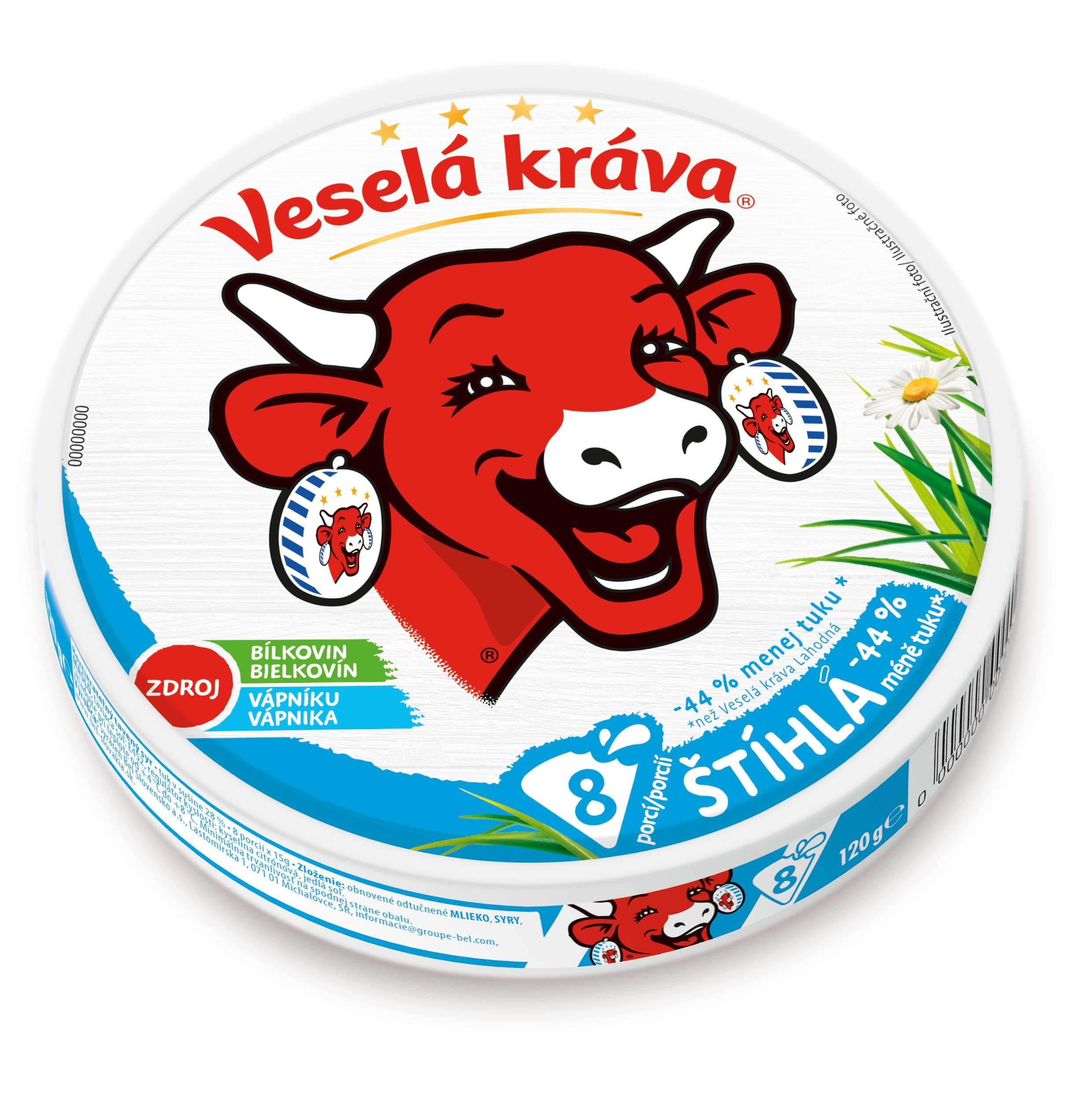 Veselá Kráva Štíhlá a ve formě tavený sýr 8 porcí 140 g
