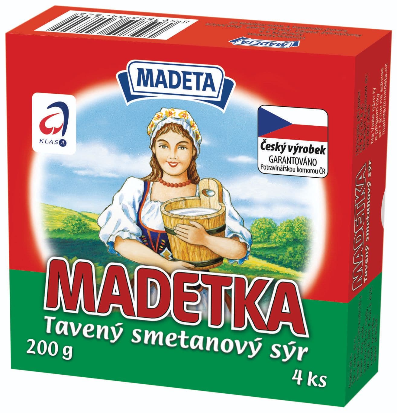Madeta Madetka tavený sýr 45% 4D 200 g