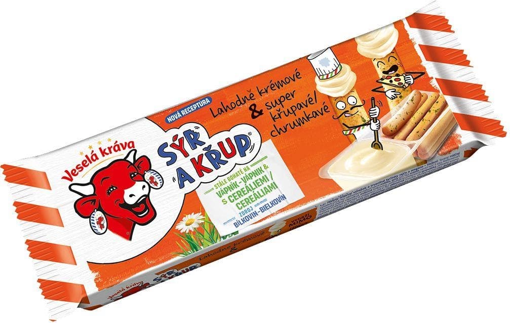 Veselá Kráva Sýr a Křup s tyčinkami s pizza příchutí 35 g